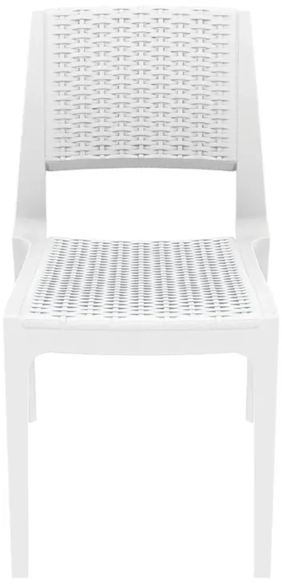 Verona Resin Wickerlook Dining Chair White