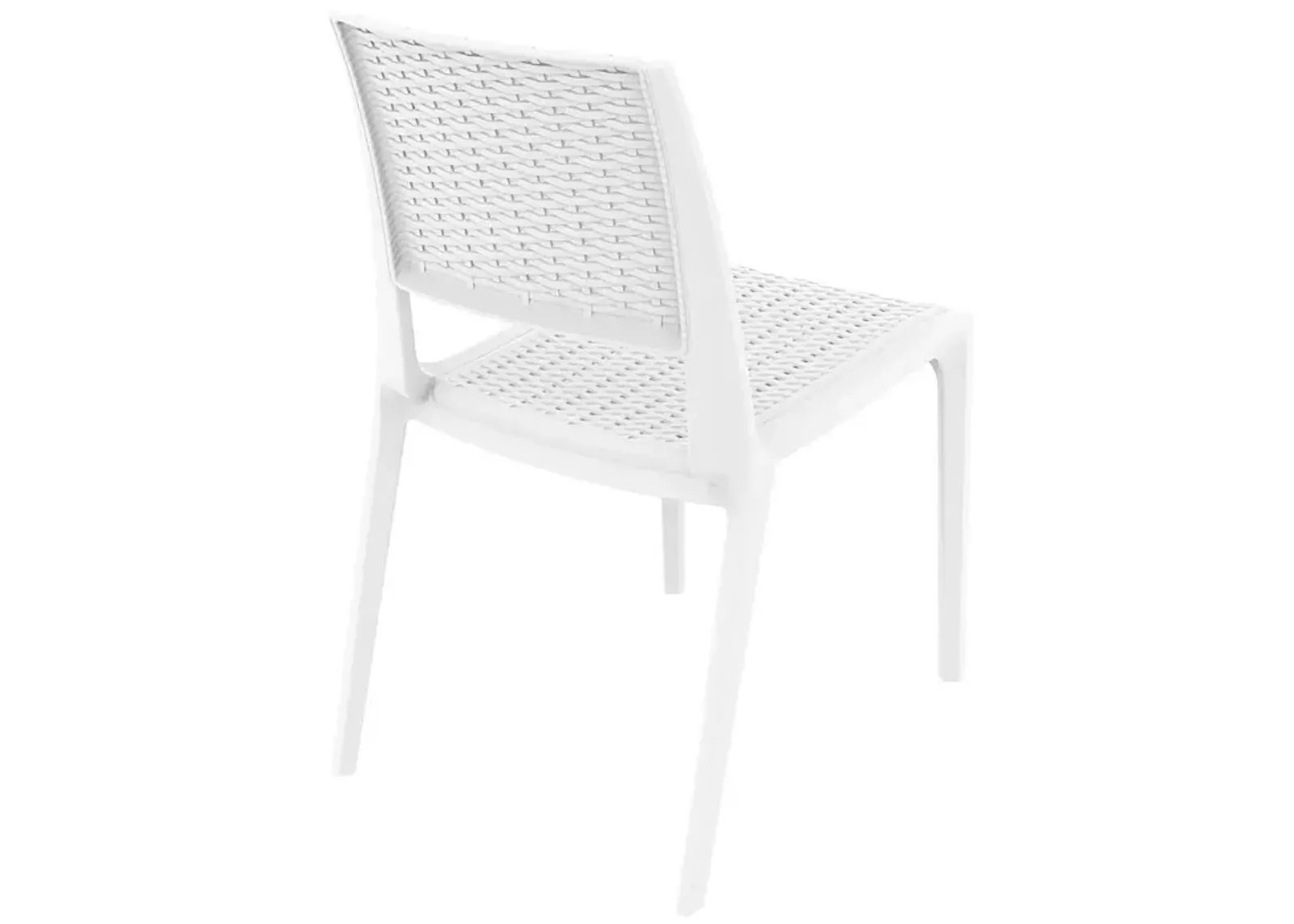 Compamia Verona Resin Wickerlook Dining Chair White