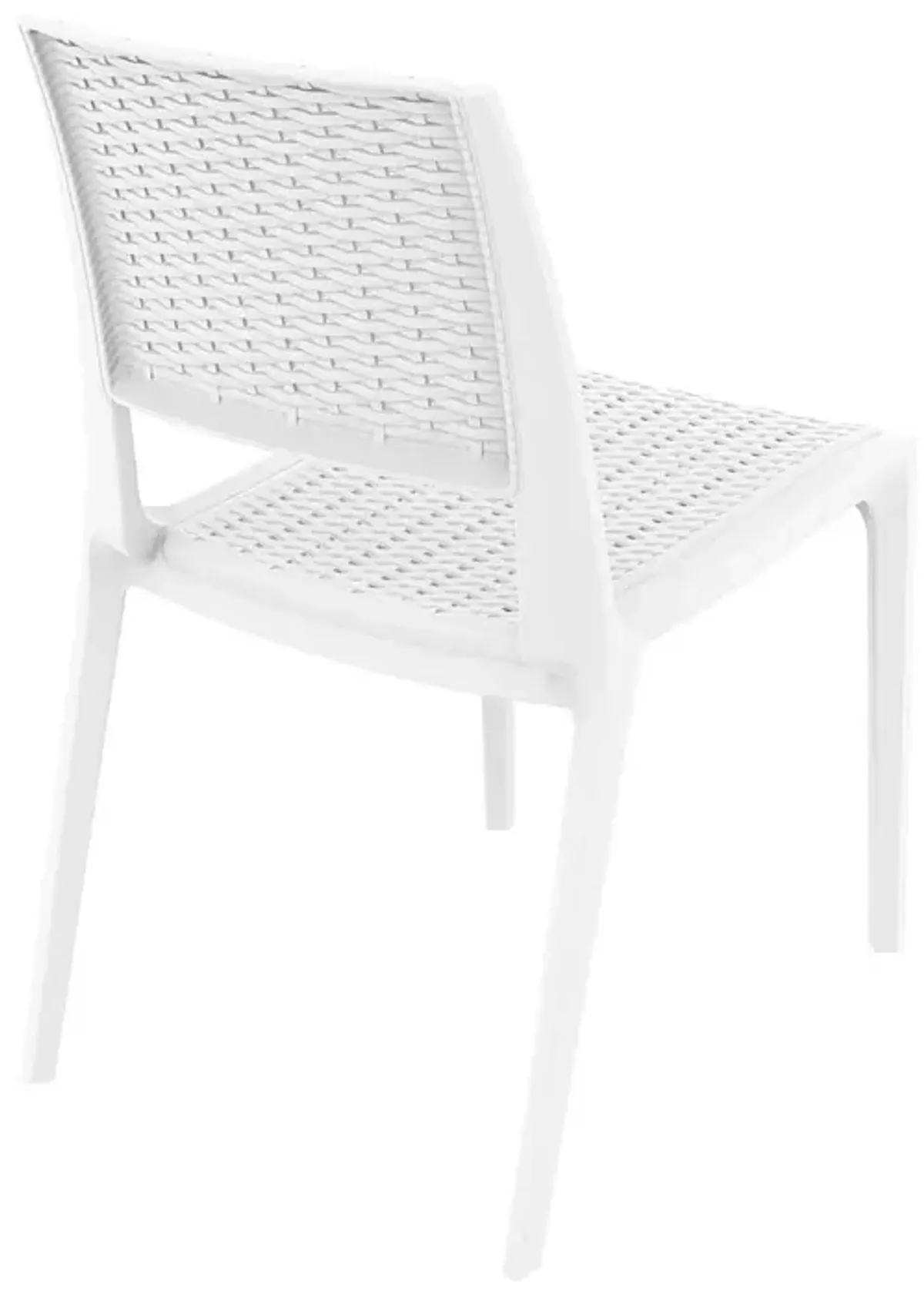 Verona Resin Wickerlook Dining Chair White