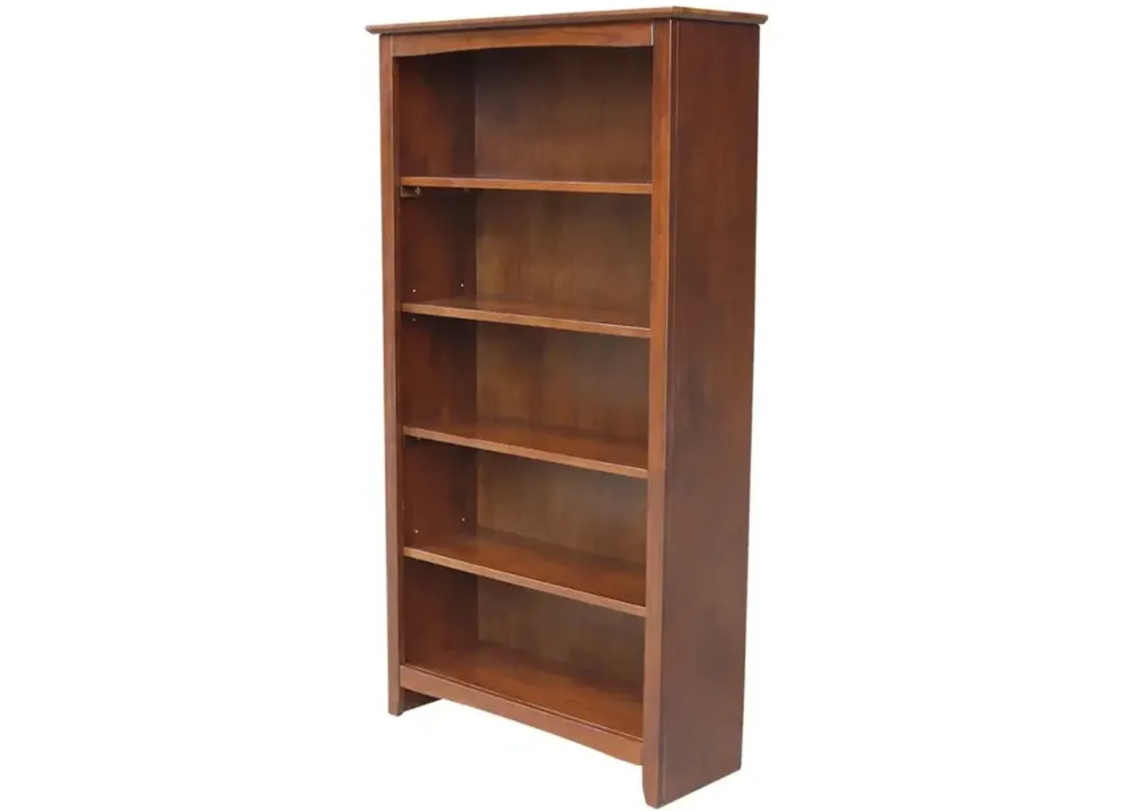 John Thomas 60 Inch Espresso Shaker Bookcase