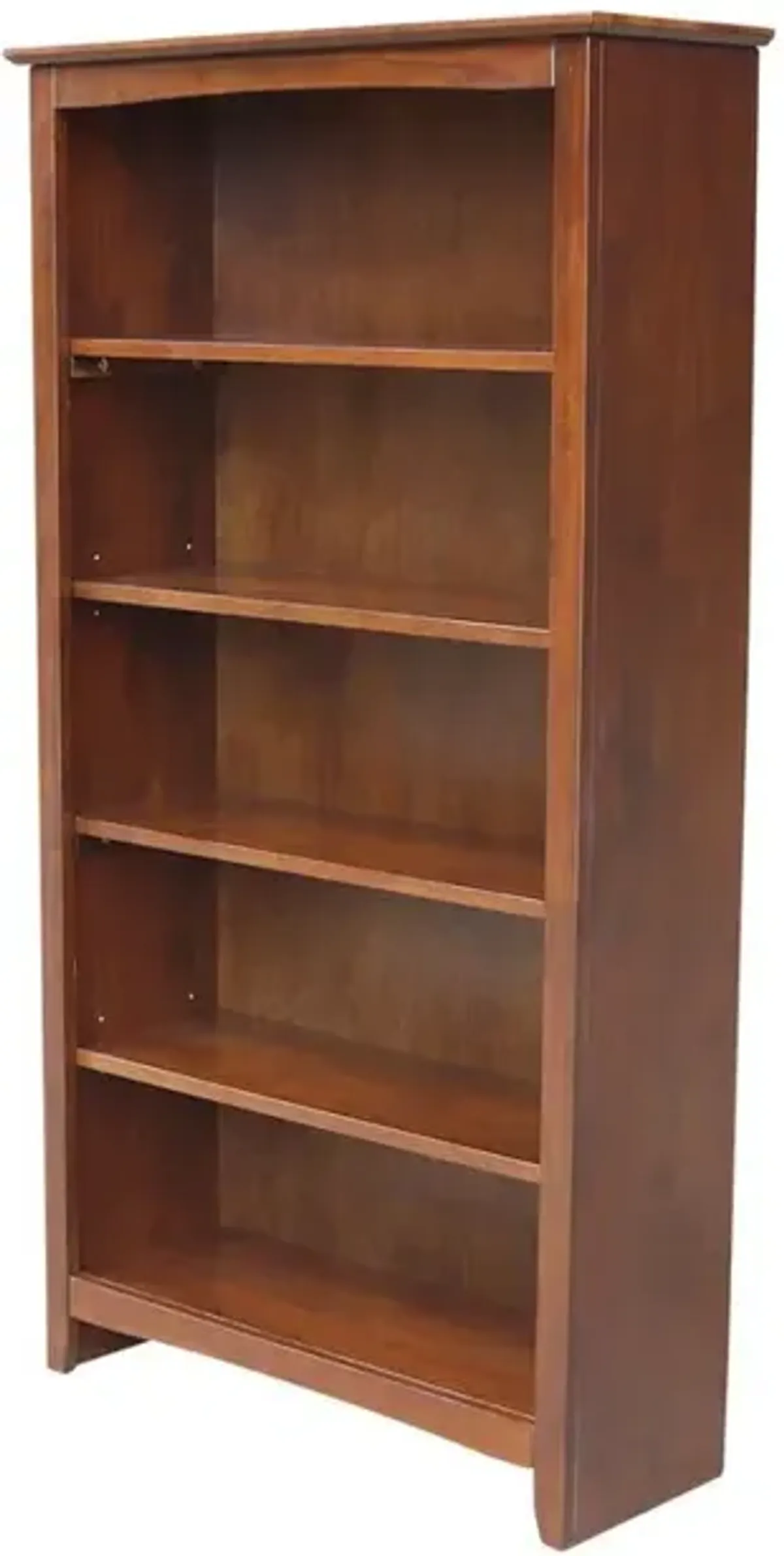 John Thomas 60 Inch Espresso Shaker Bookcase