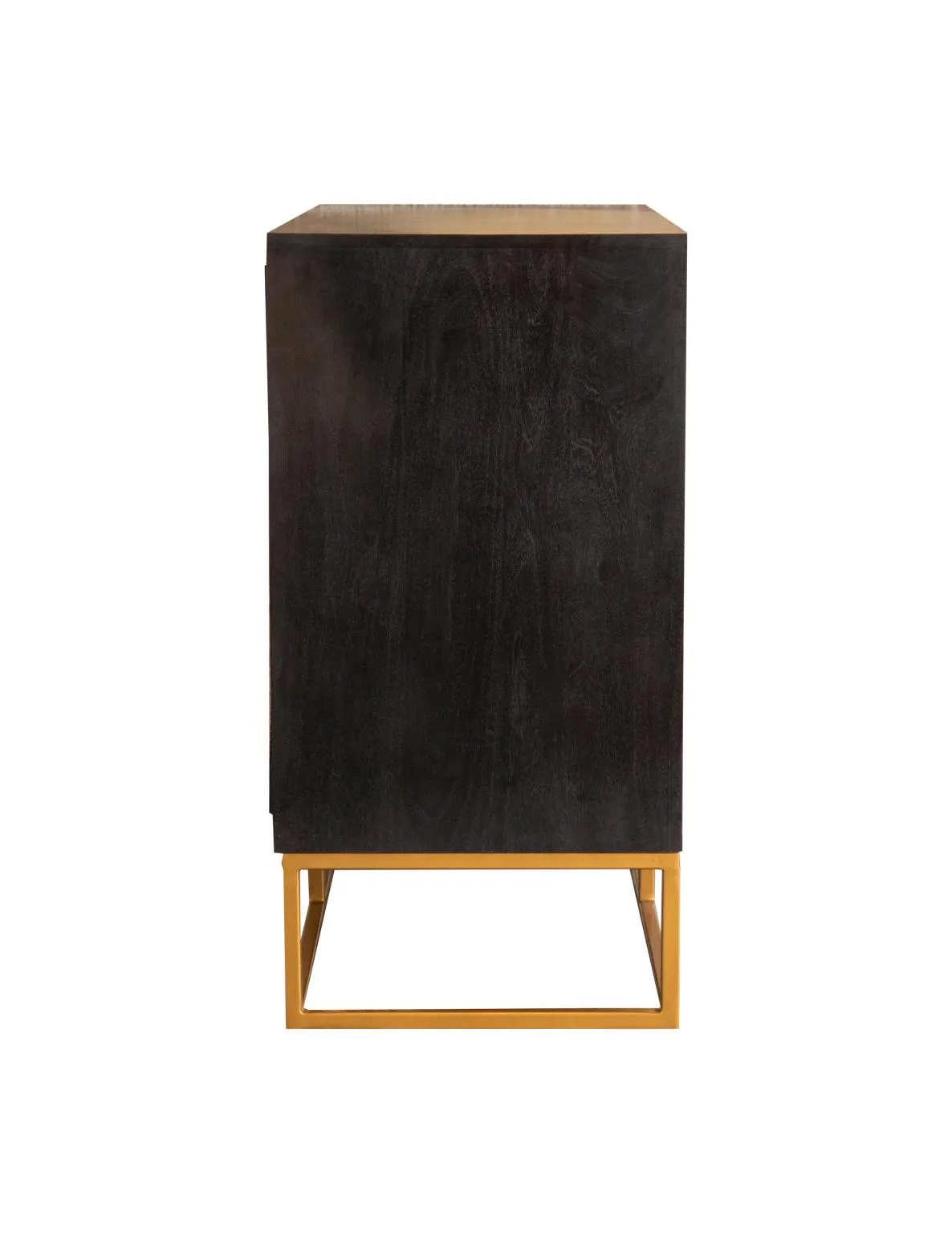 ACCENT CABINET BLACK WALNUT/GOLD BLACK