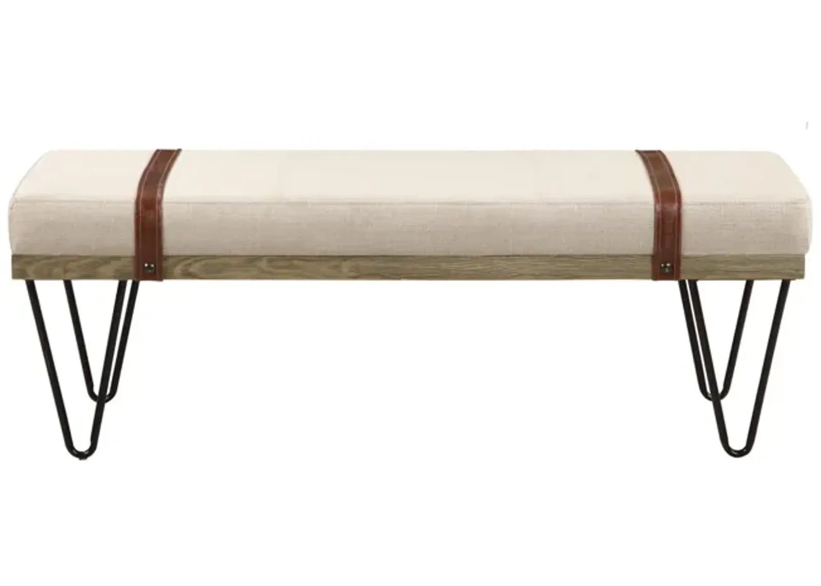 Coaster Austin Fabric Upholstered Accent Bench Beige