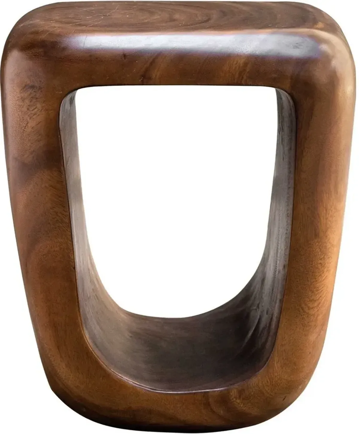 Uttermost Loophole Brown Accent Stool