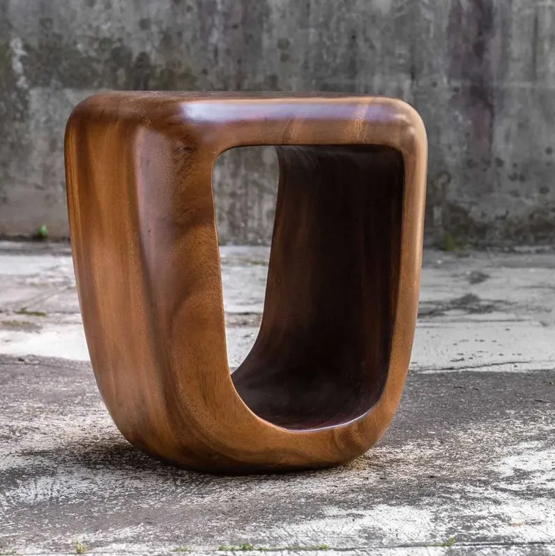 LOOPHOLE BROWN ACCENT STOOL