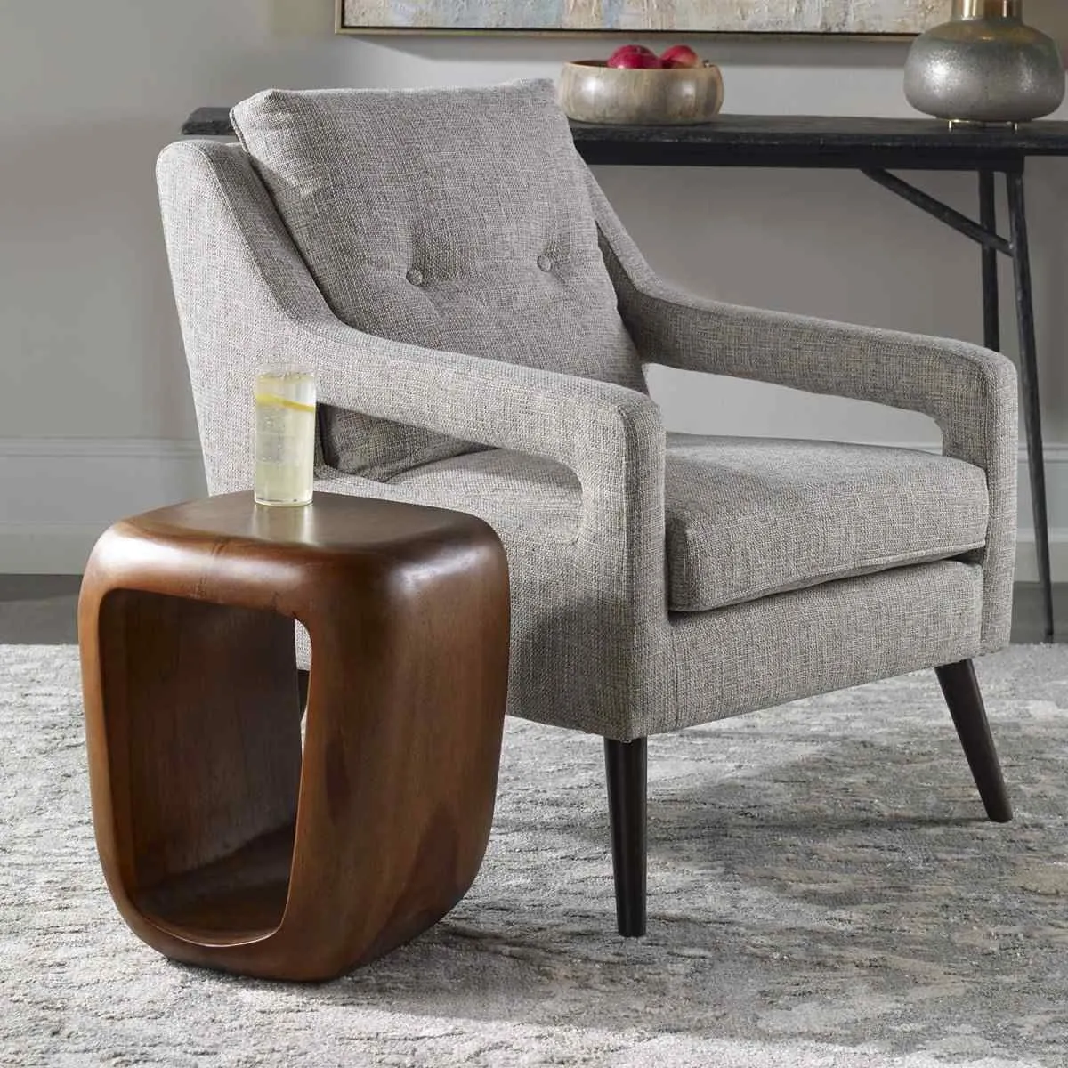 LOOPHOLE BROWN ACCENT STOOL