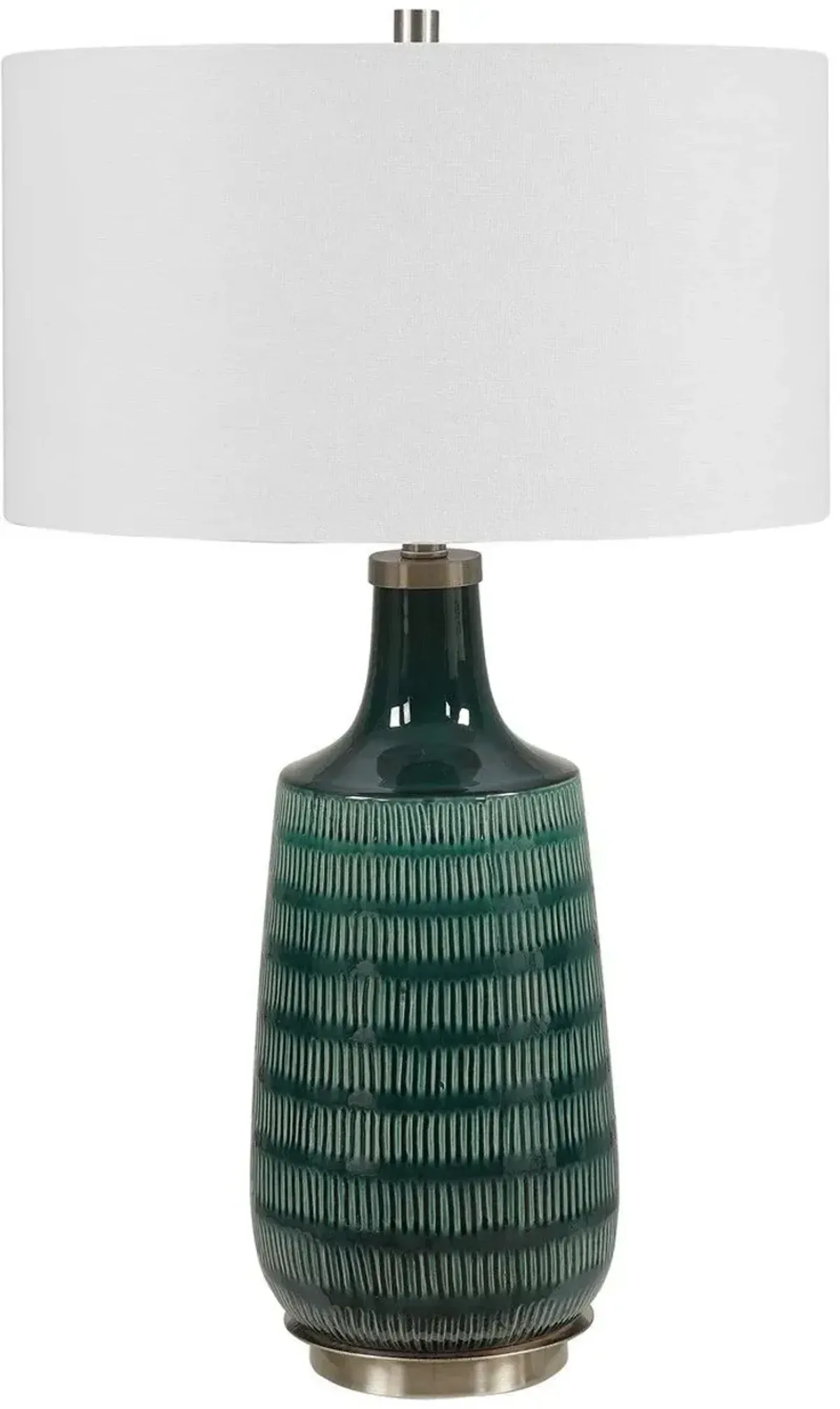 Uttermost Scouts Teal Glaze Table Lamp