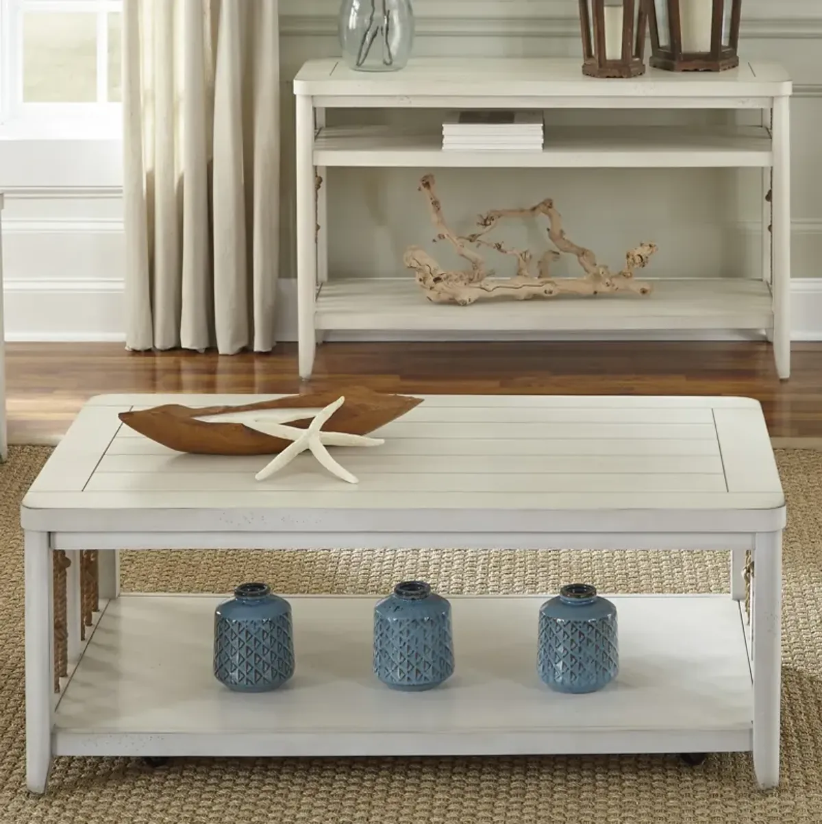 Liberty Furniture Dockside White Cocktail Table