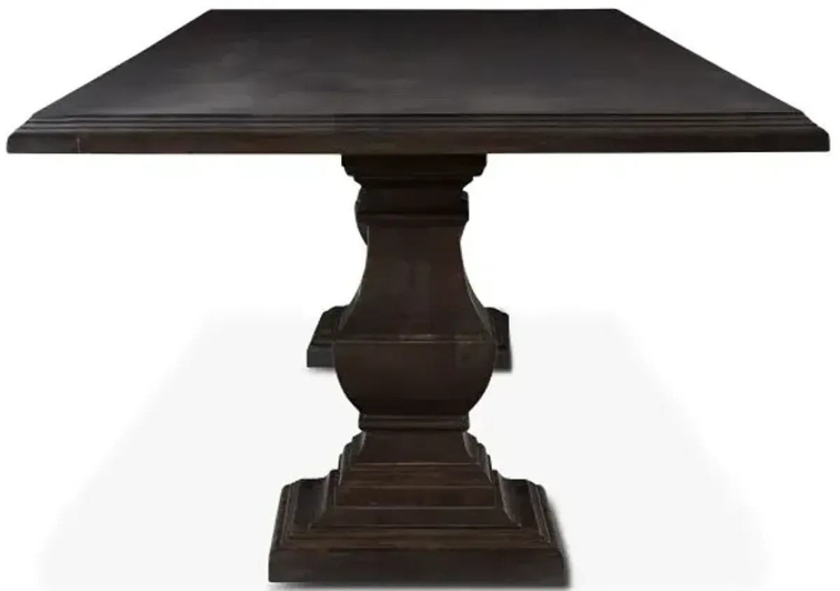 Home Trends Design Nimes 120In Vintage Brown Rectangle Dining Table