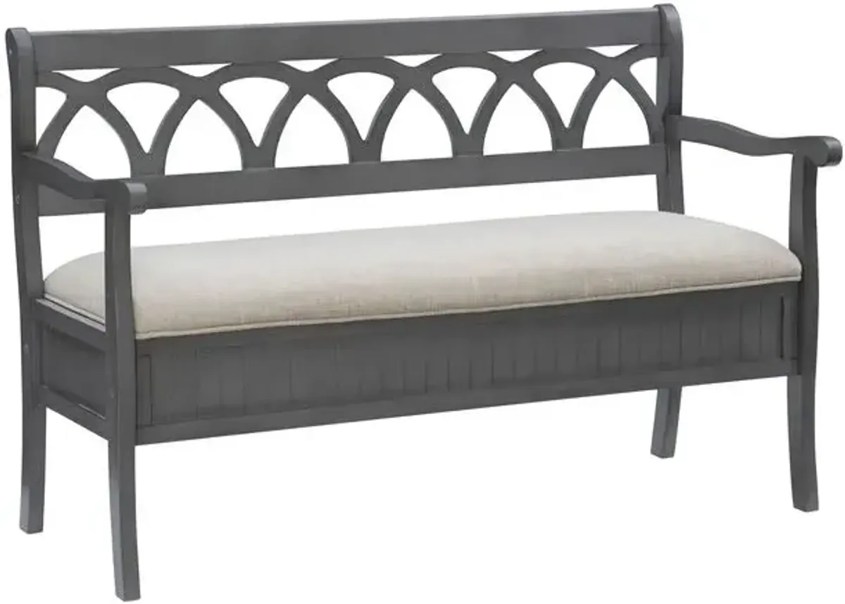 Powell Elliana Storage Bench Grey