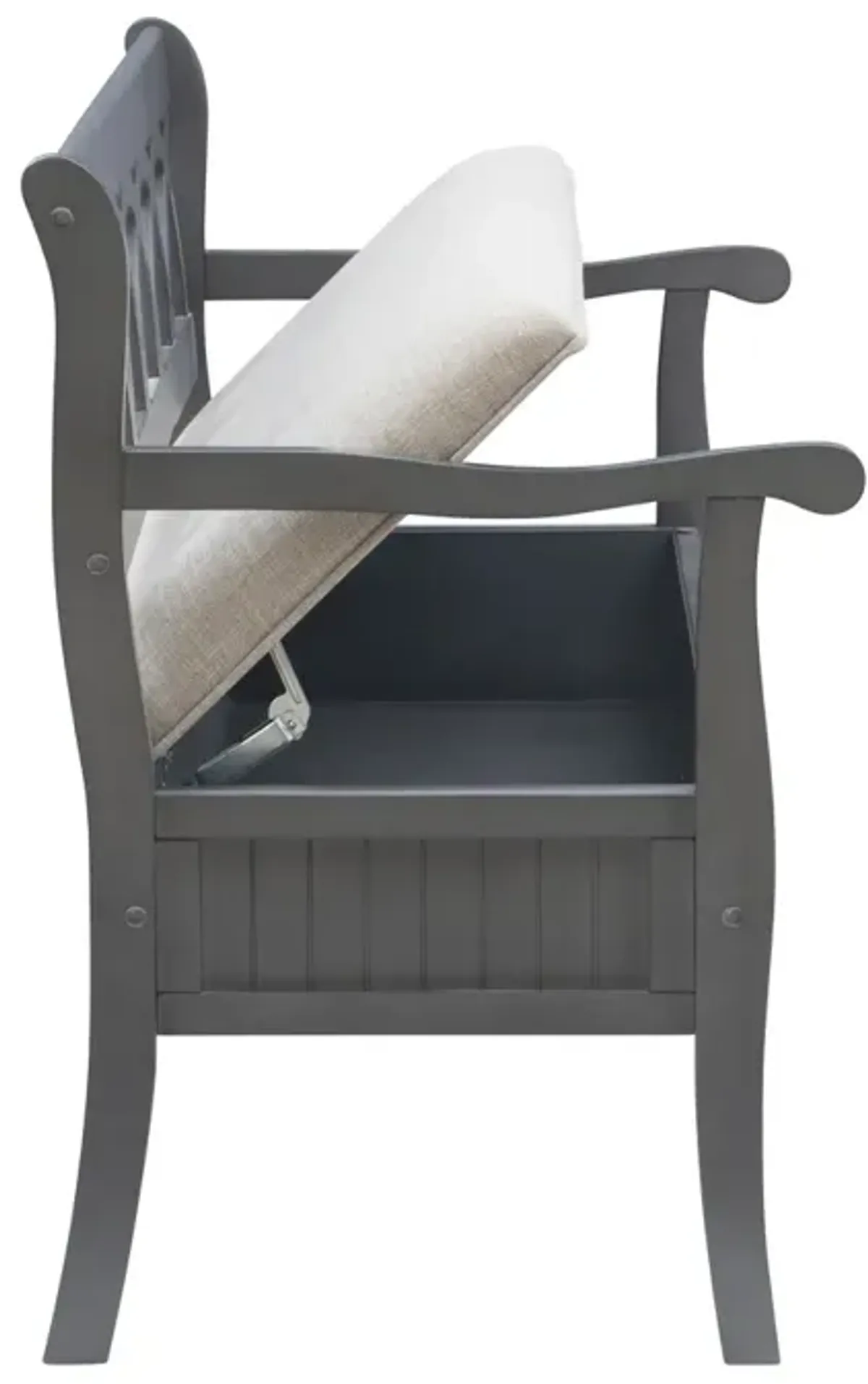 Powell Elliana Storage Bench Grey