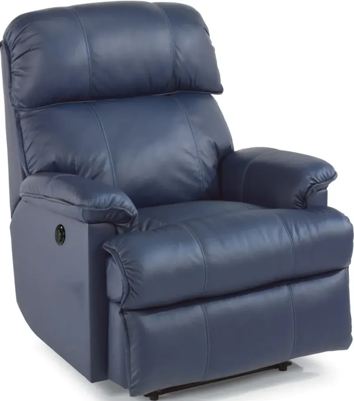 Flexsteel Geneva Blue Power Leather Recliner