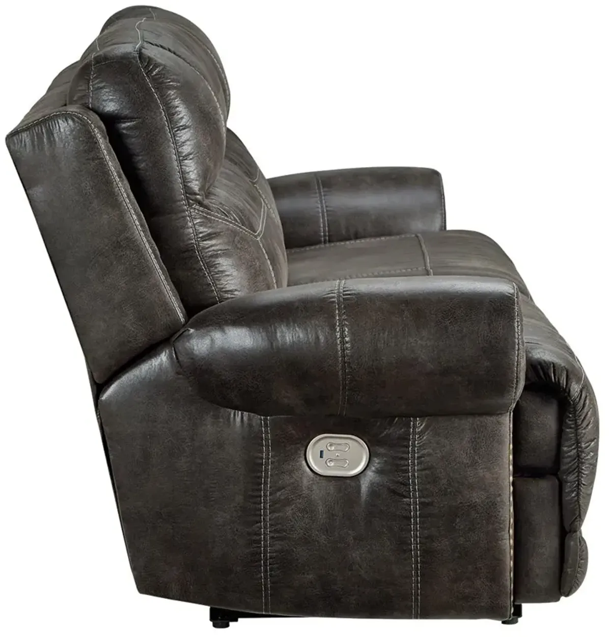 Ashley Grearview Charcoal Power Reclining Sofa