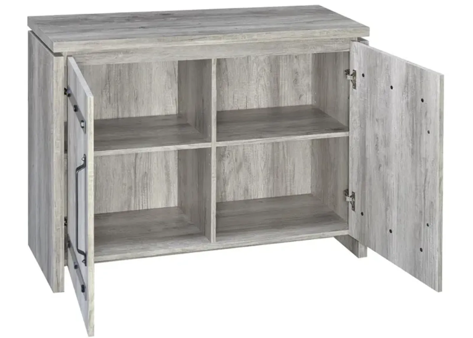 Coaster Enoch 2-Door Engineered Wood Accent Cabinet Grey Driftwood