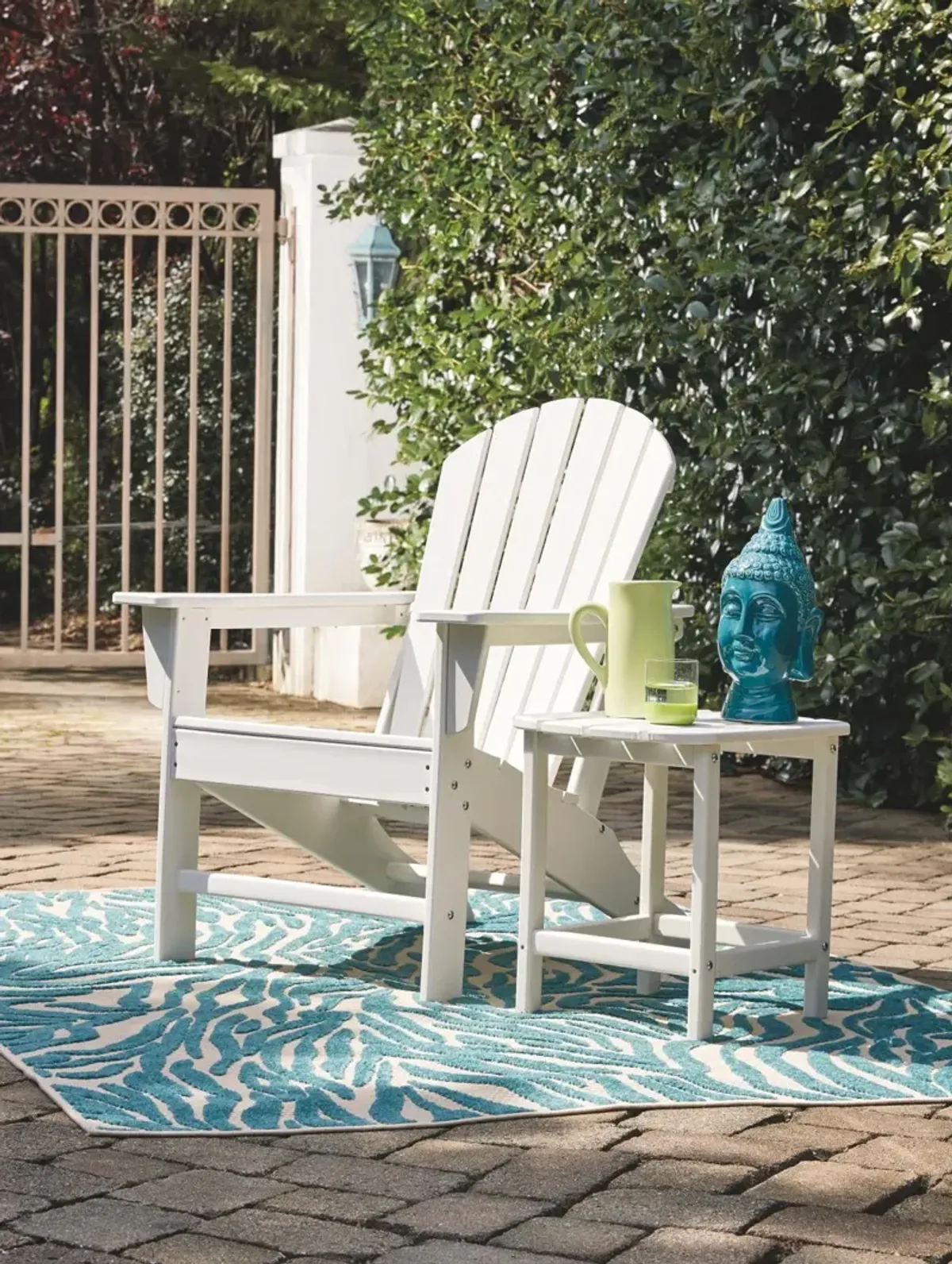 Hudson's Furniture Exclusive Slatted White Outdoor Adirondack Chair