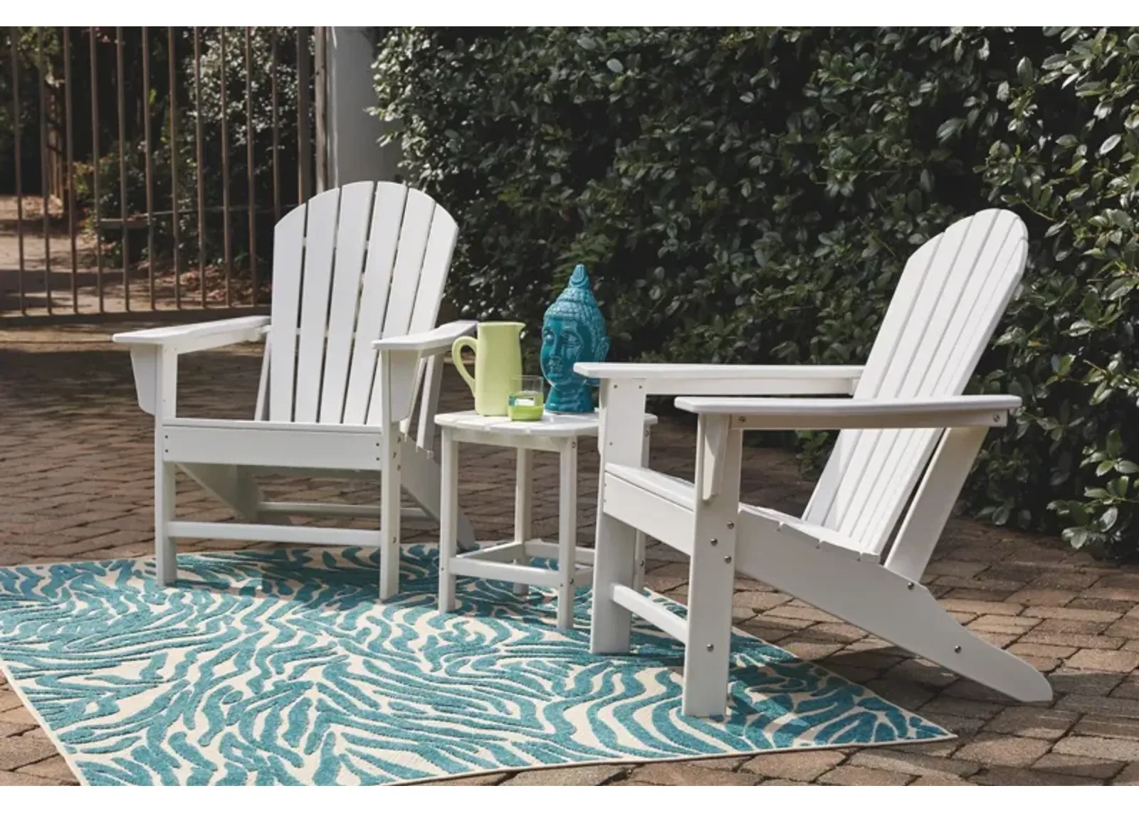 Hudson's Furniture Exclusive Slatted White Outdoor Adirondack Chair