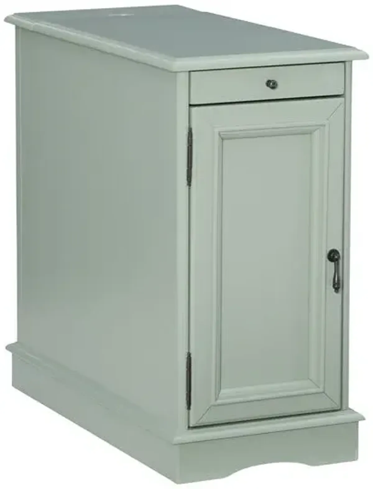 Powell Butler Accent Table with Usb Aqua