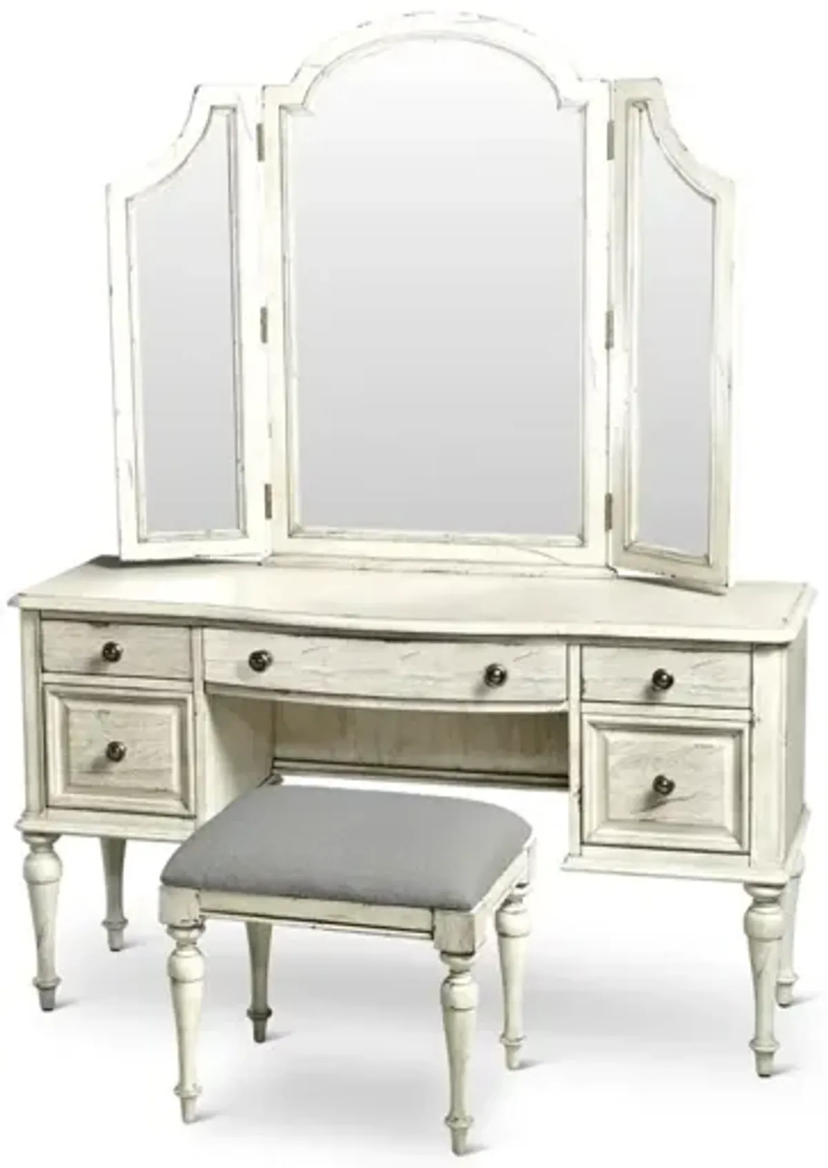 Steve Silver Highland Park Vanity Desk Cathedral White