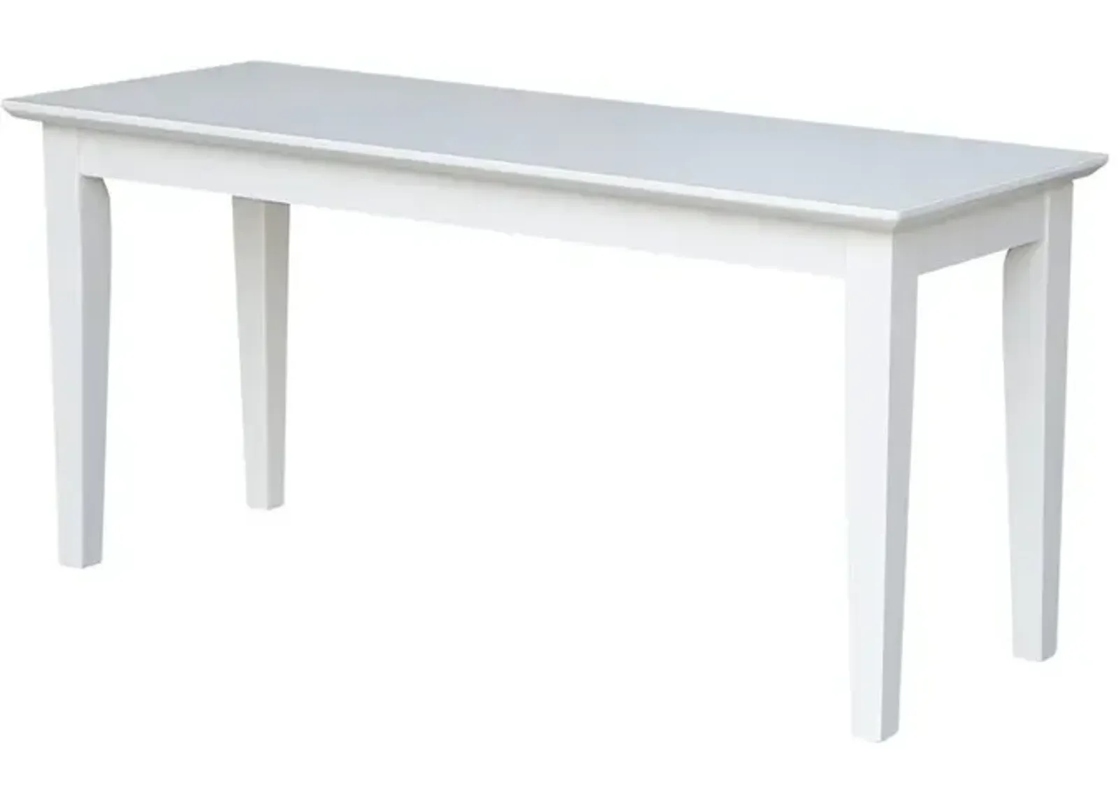 John Thomas Dining Essentials Shaker Bench in Pure White