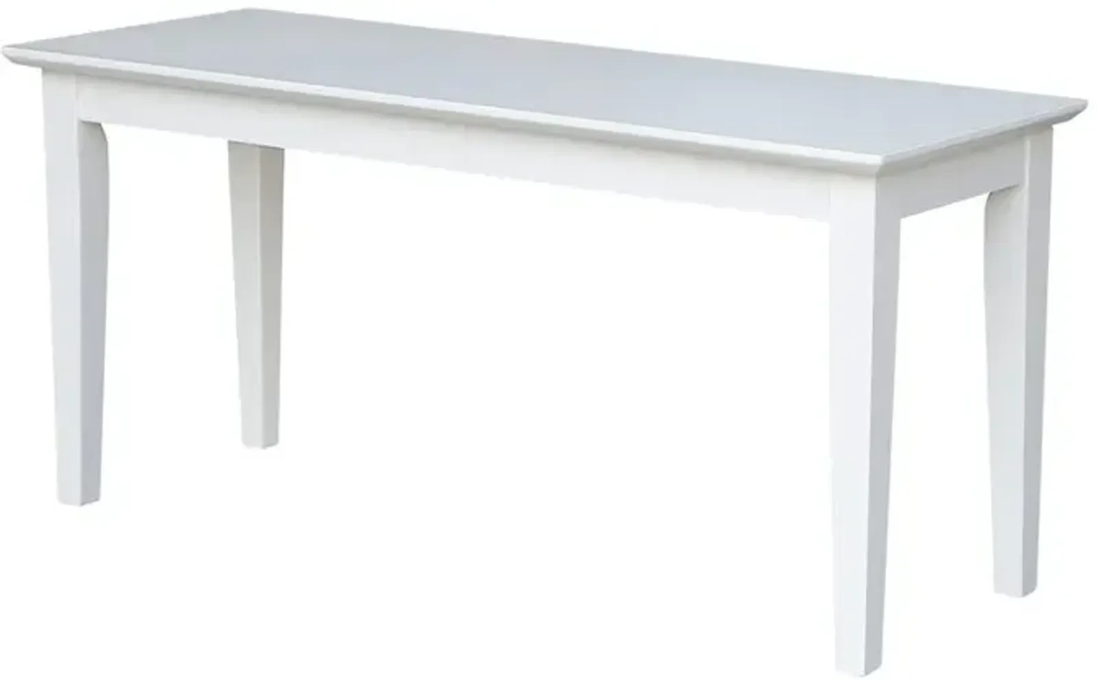 John Thomas Dining Essentials Shaker Bench in Pure White