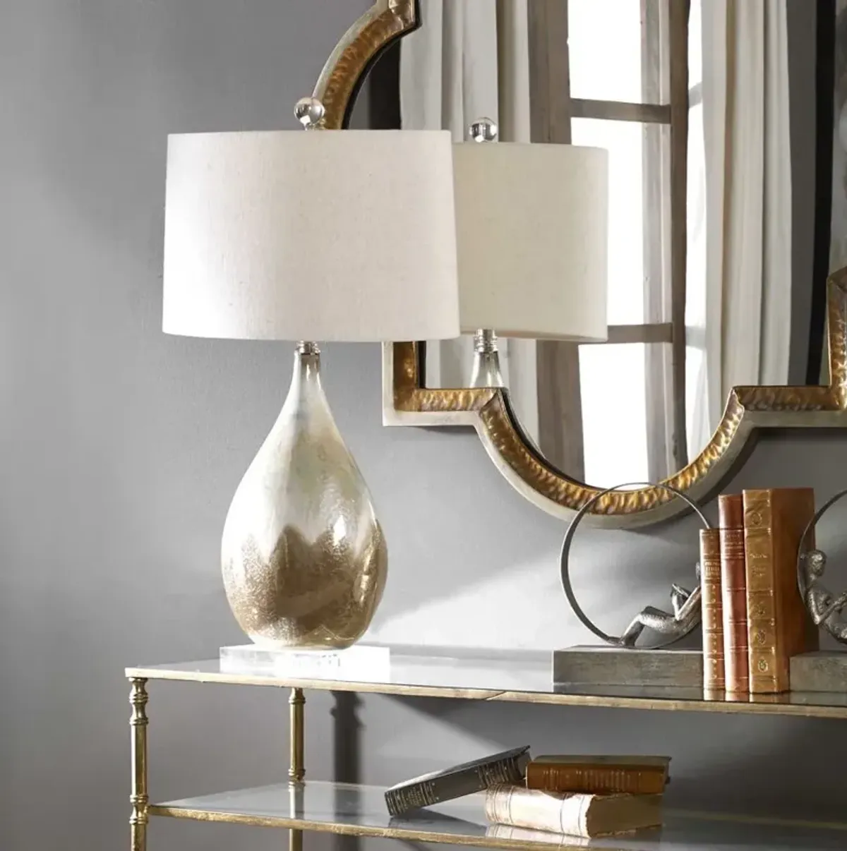 Uttermost Flavian Metallic Rust Table Lamp