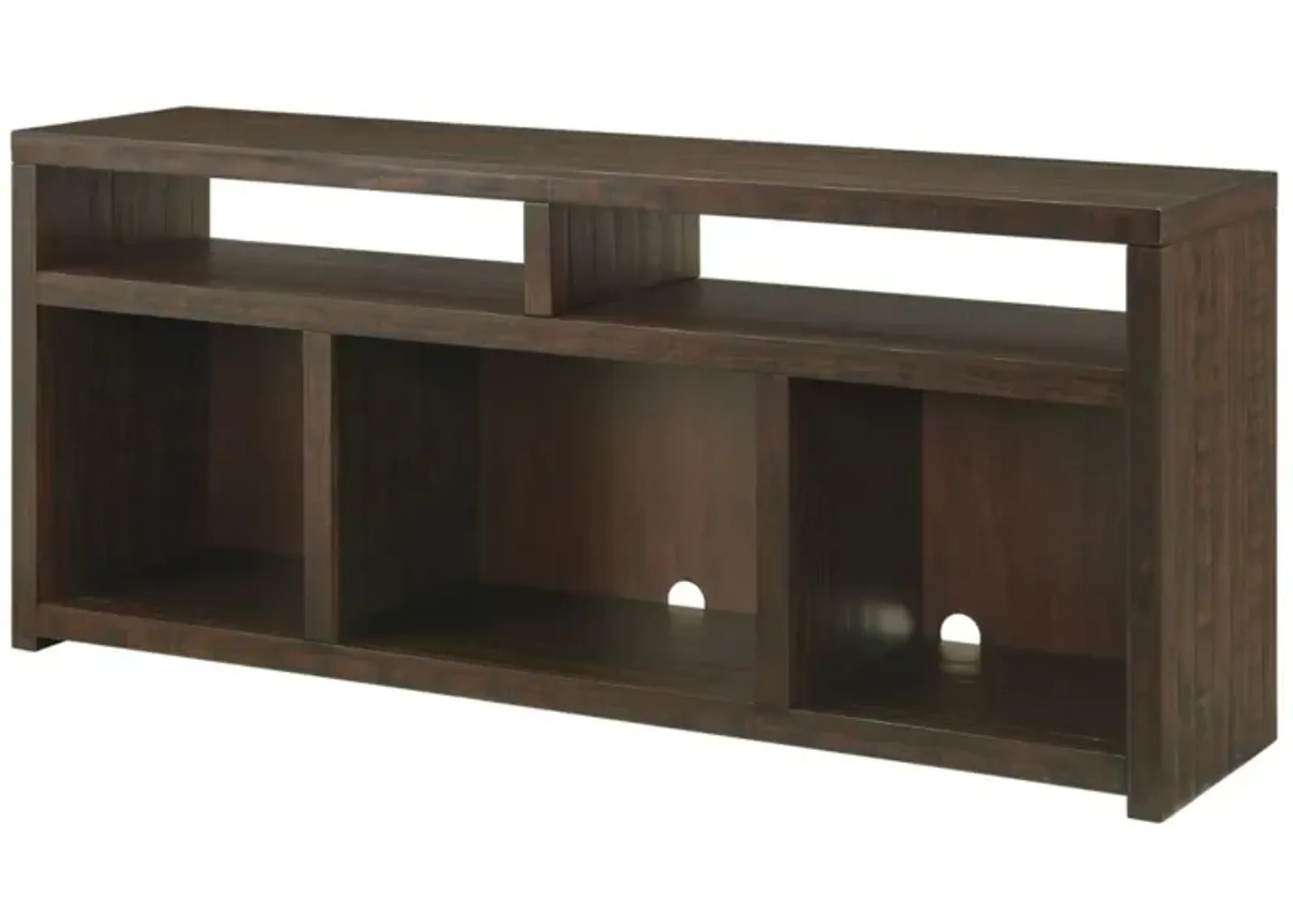 LEXINGTON RECTANGULAR 70 INCH SOLID WOOD TV STAND IN DARK MOCHA