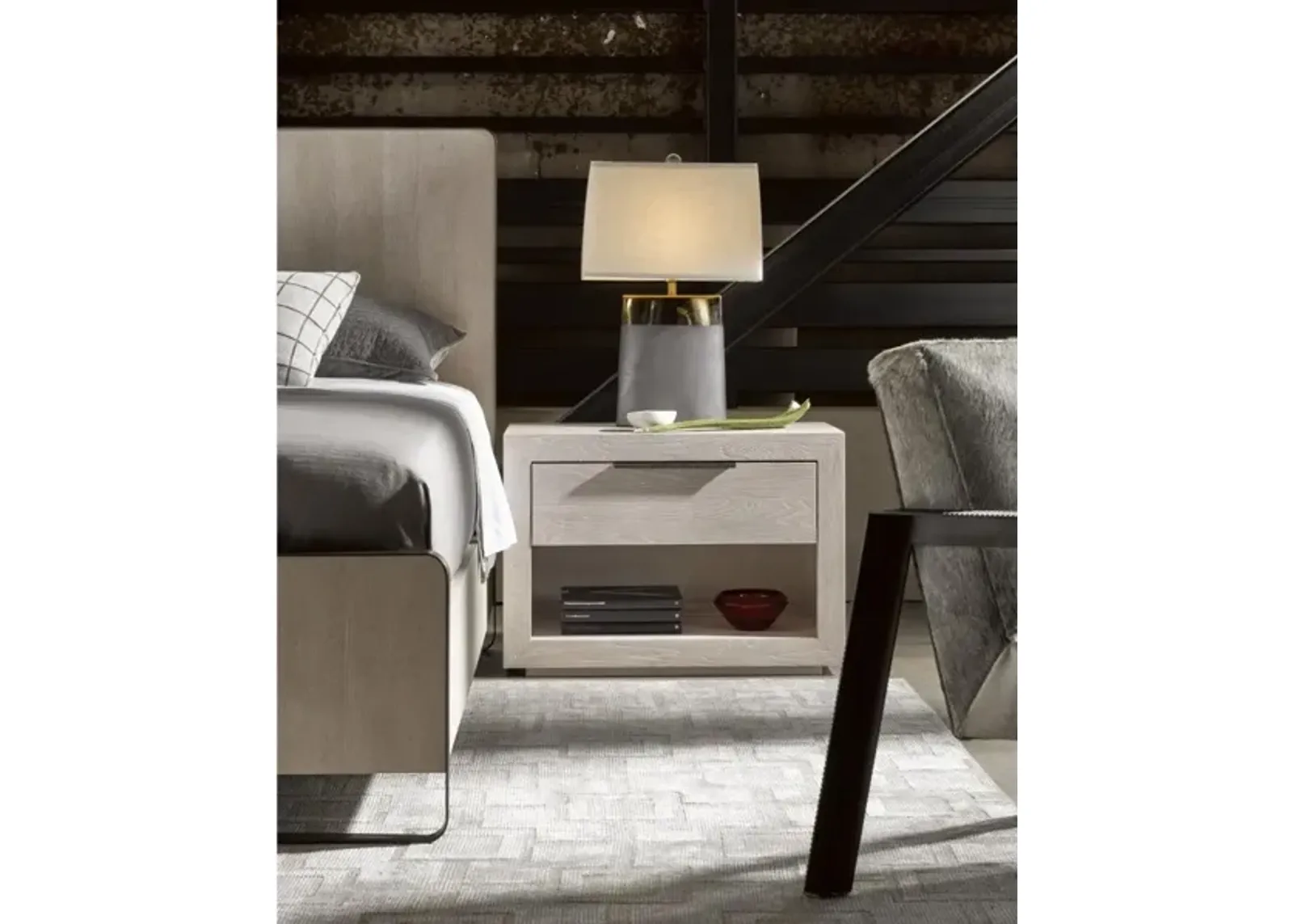 MODERN HUSTON QUARTZ NIGHTSTAND