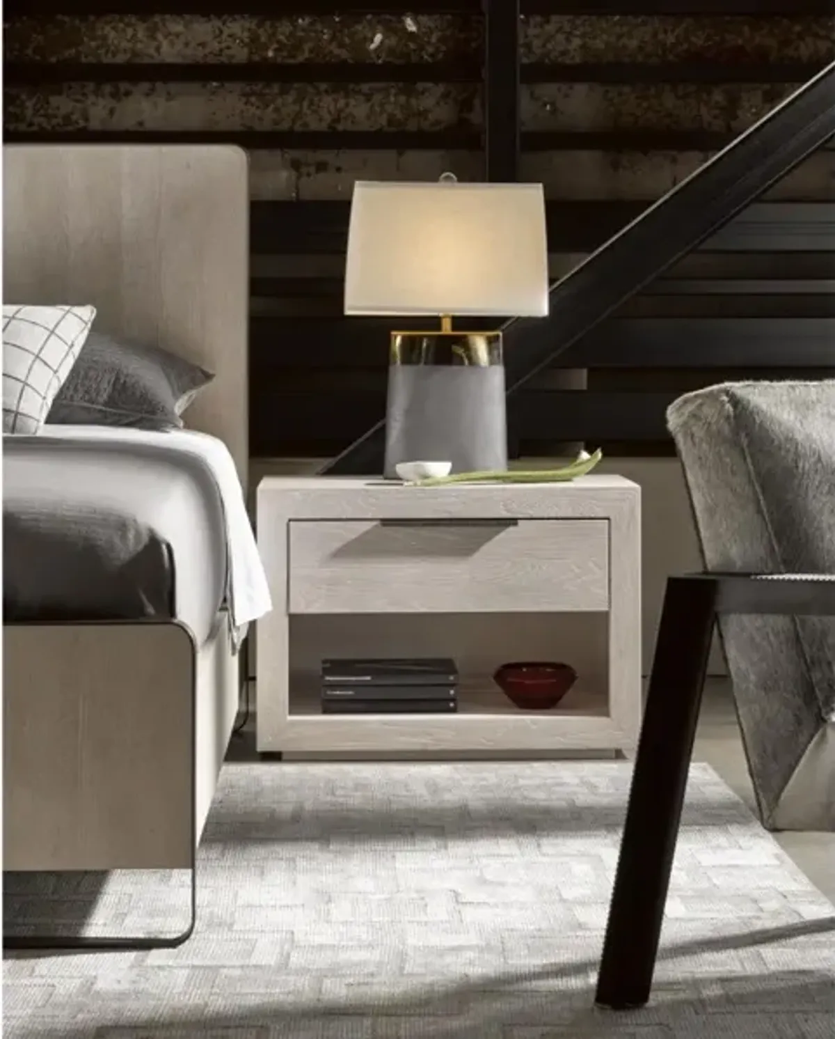 MODERN HUSTON QUARTZ NIGHTSTAND