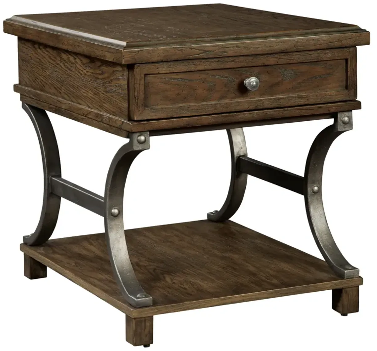 Hekman Drawer Lamp Table Natural Wood Tones Wexford