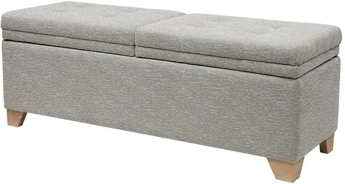 Olliix Madison Park Grey Multi Ashcroft Storage Bench