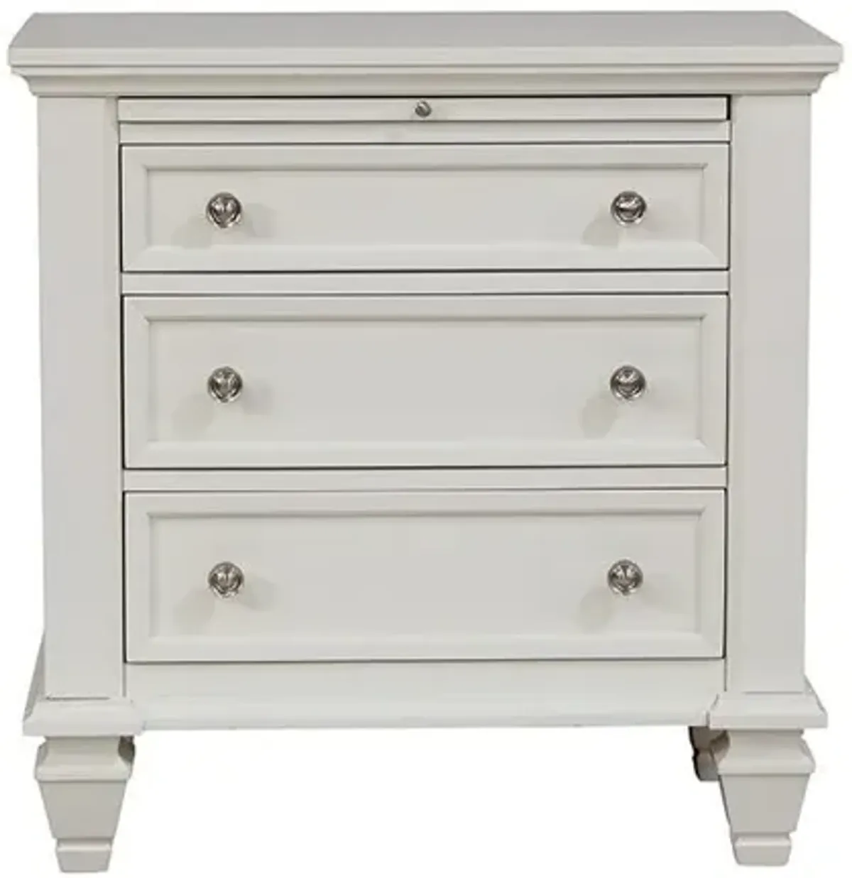 Coaster Sandy Beach 3-Drawer Nightstand Cream White