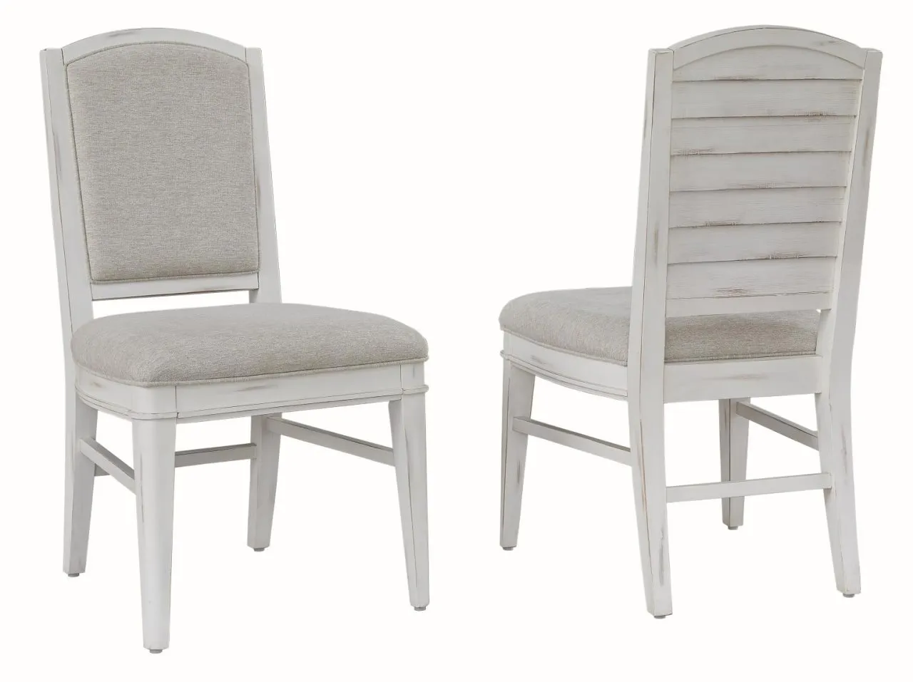 MEADOWBROOK WHITEWASH WITH SAND TOP UPHOLSTERED SIDE CHAIR