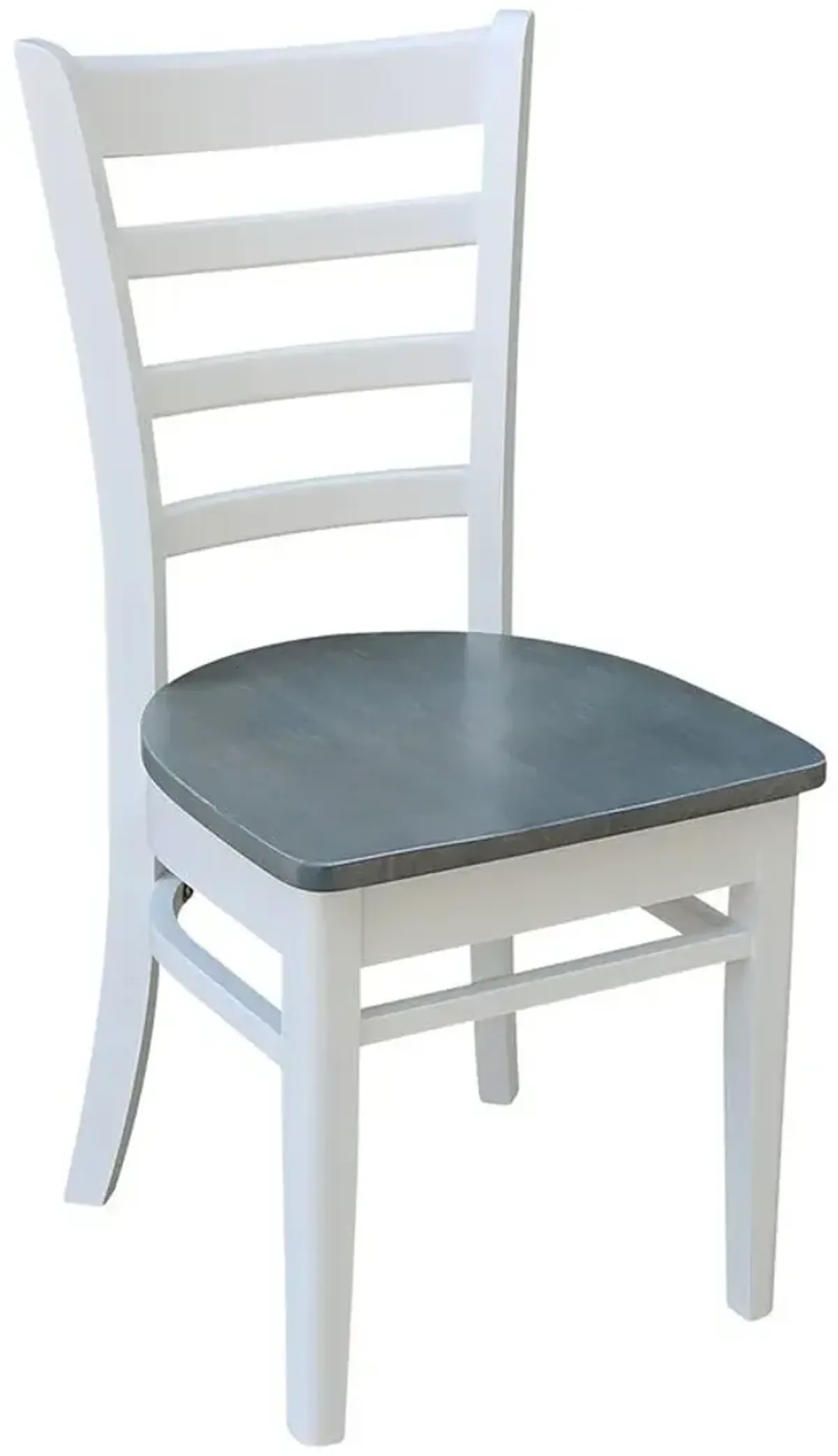 John Thomas Dining Essentials Emily Wood Dining Chair in Heather Gray & White