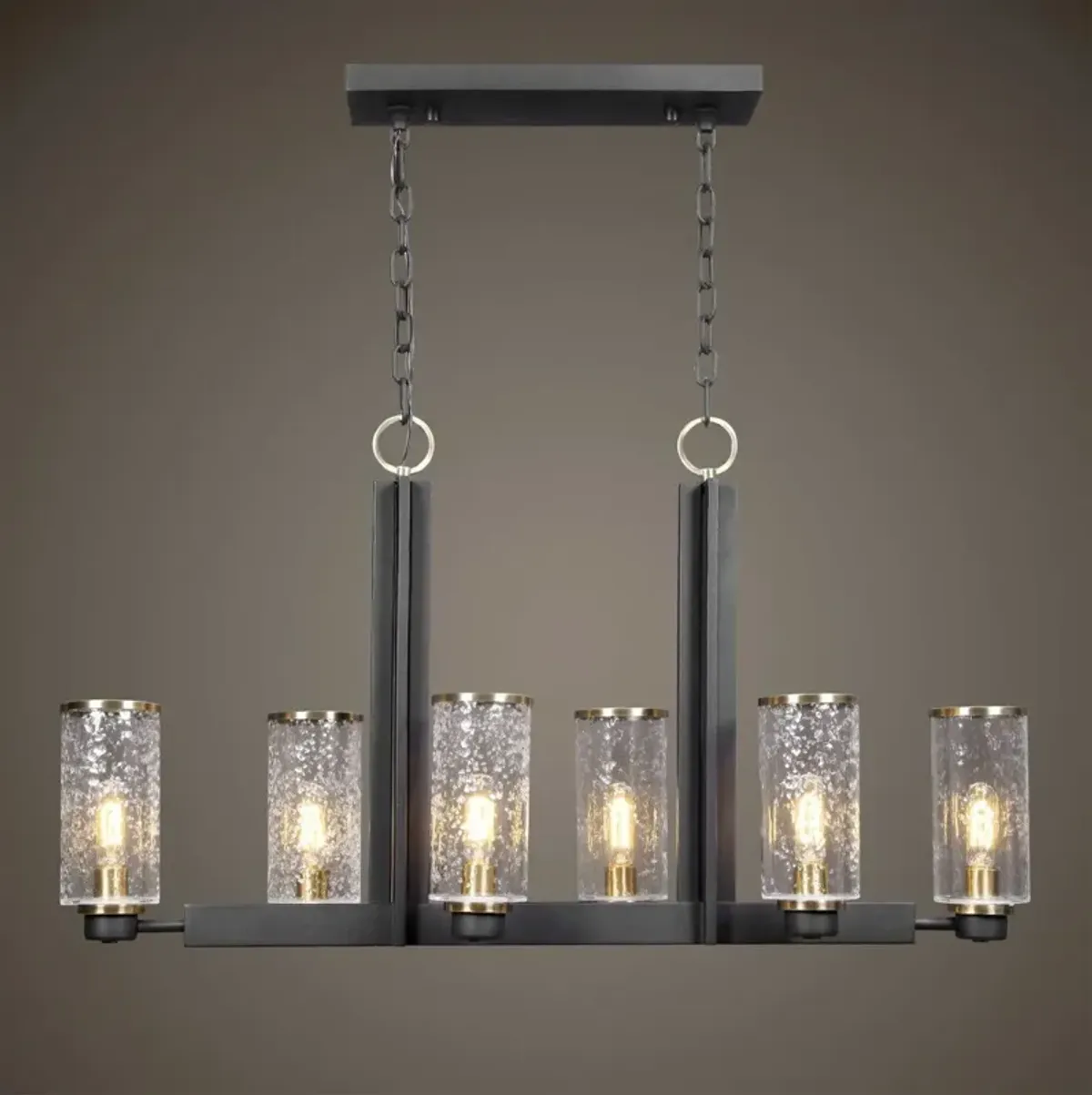 Uttermost by Kalizma Home Jarsdel 6-Light Black Industrial Island Light