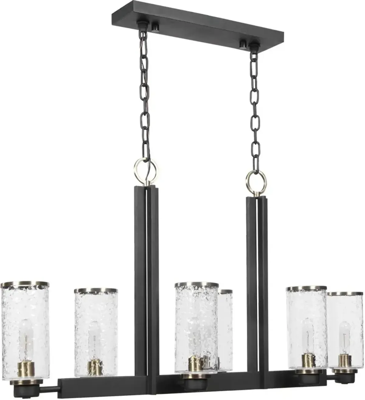 Uttermost by Kalizma Home Jarsdel 6-Light Black Industrial Island Light