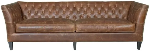 Universal Curated Sheridan Chestnut Leather Duncan Sofa