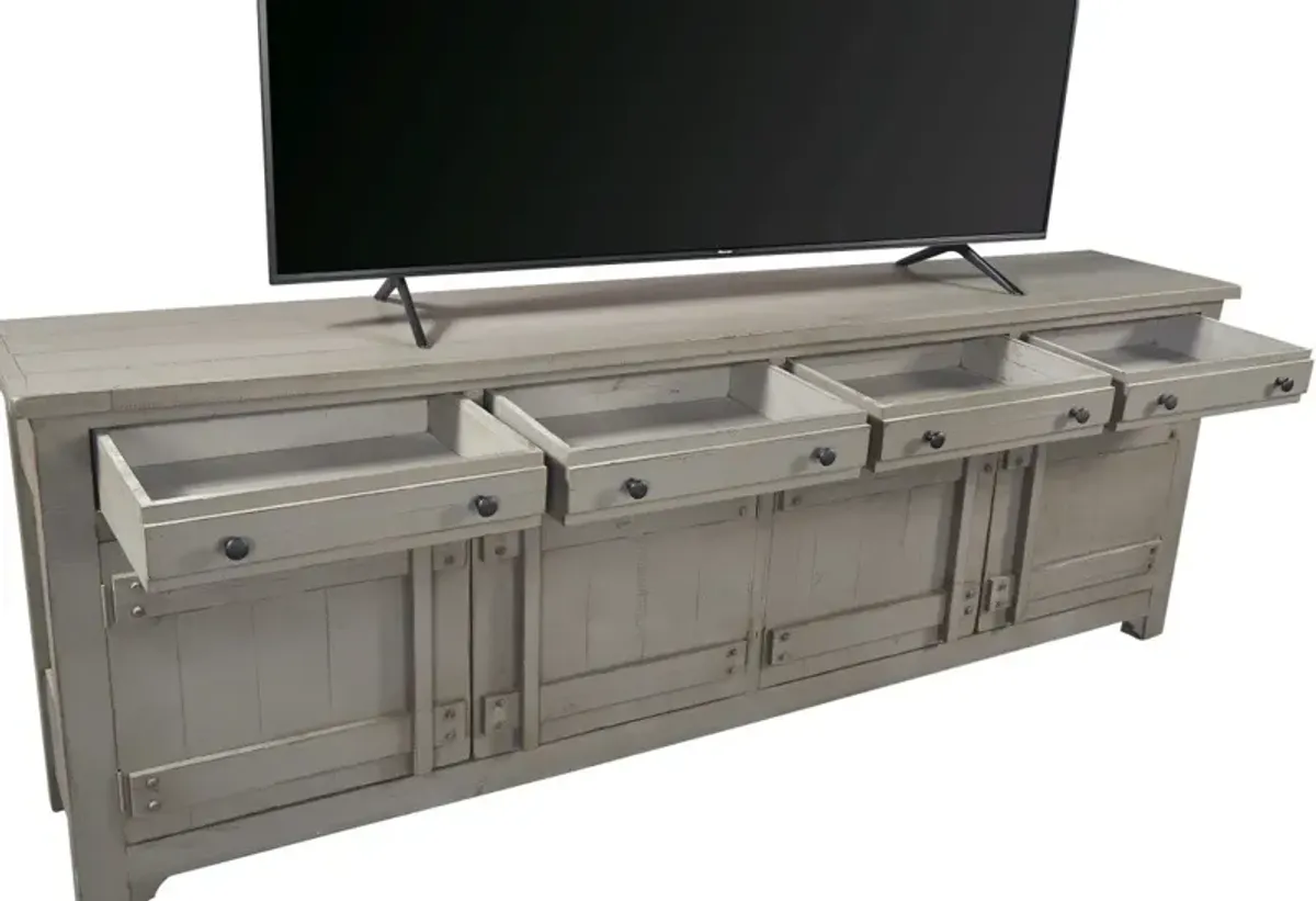 Aspenhome Reeds Farm Weathered Grey 97 Inch TV Stand Console