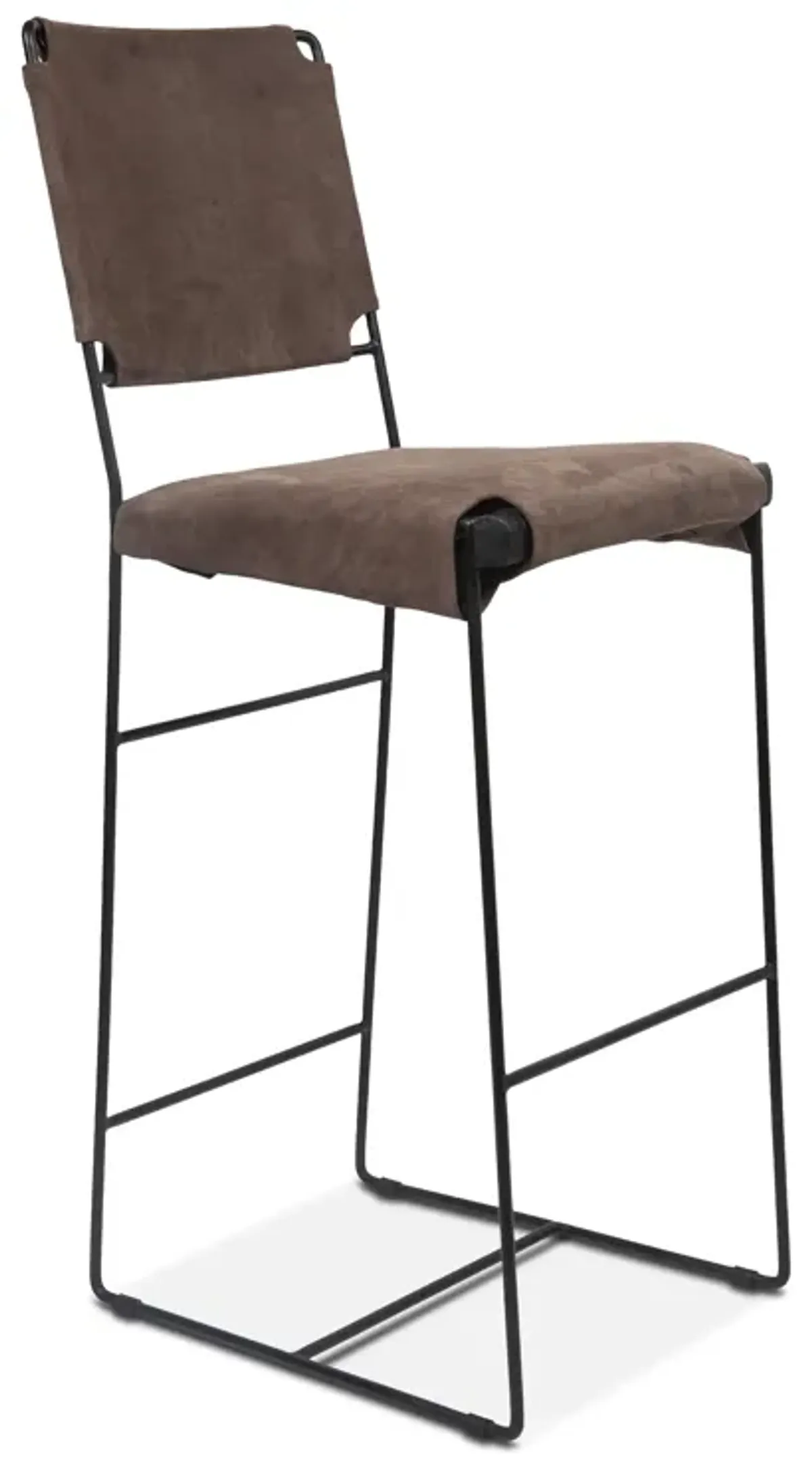 Home Trends Design New York Bar Chair Asphault Suede