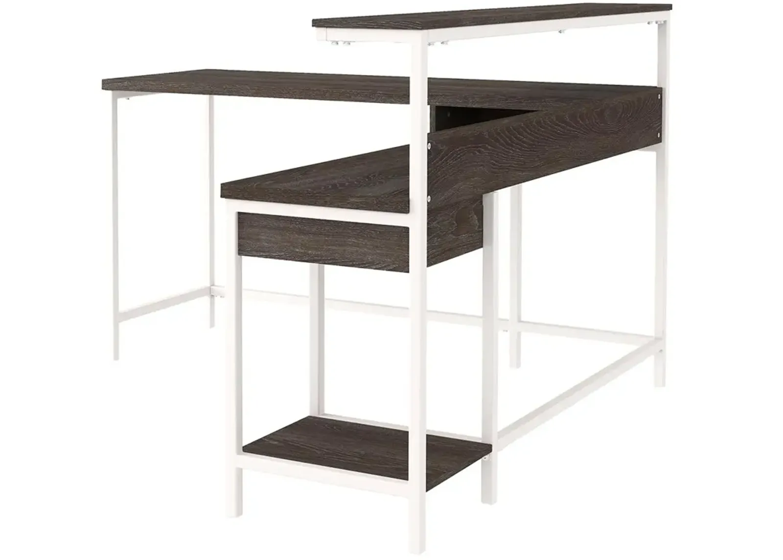 Ashley Dorrinson Two-Tone L-Desk with Storage