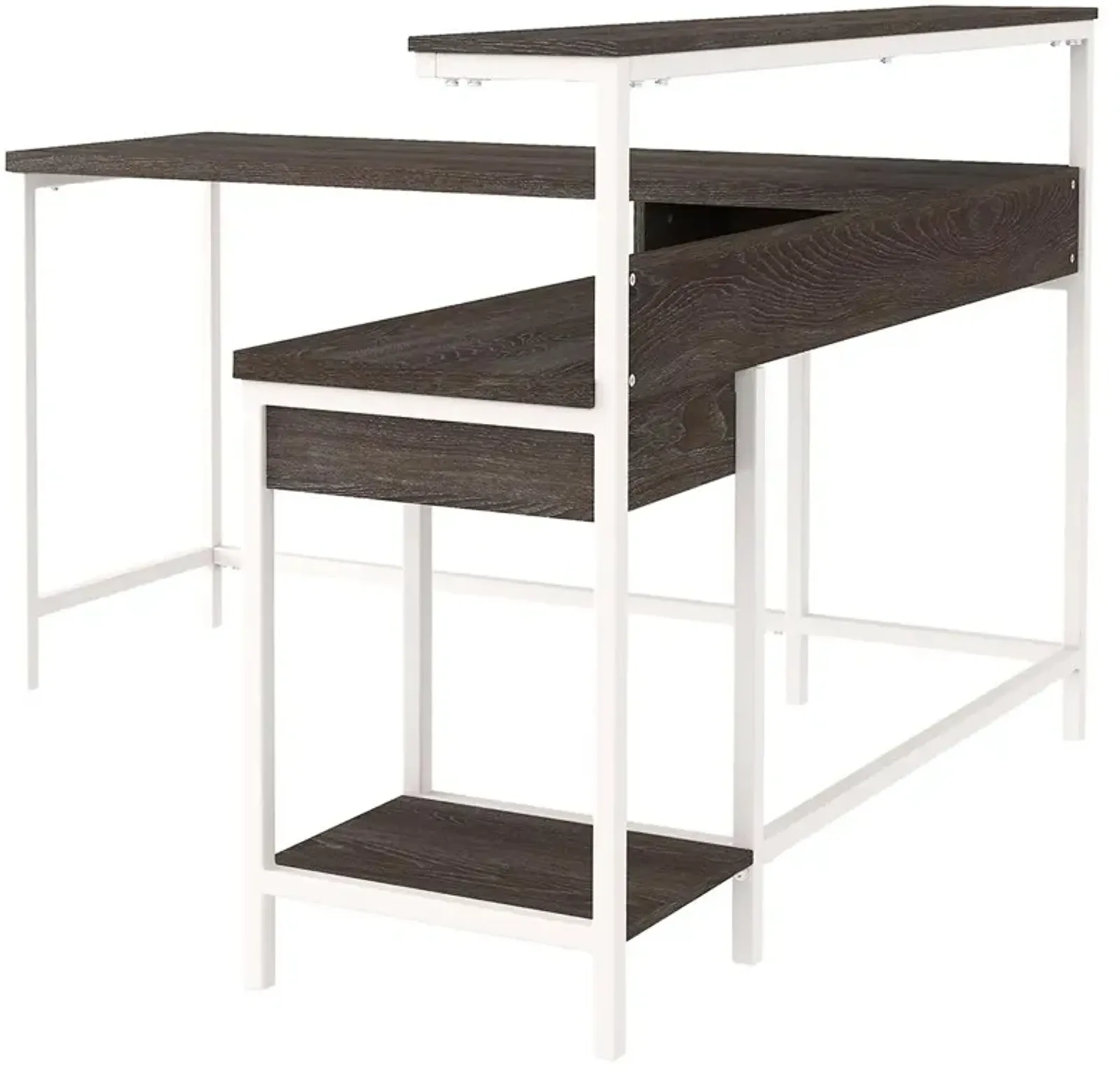 Ashley Dorrinson Two-Tone L-Desk with Storage