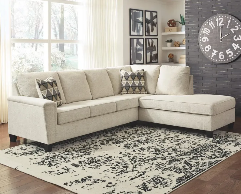 ABINGER 2-PIECE SLEEPER SECTIONAL WITH CHAISE NATURAL SIGNATURE DESIGN