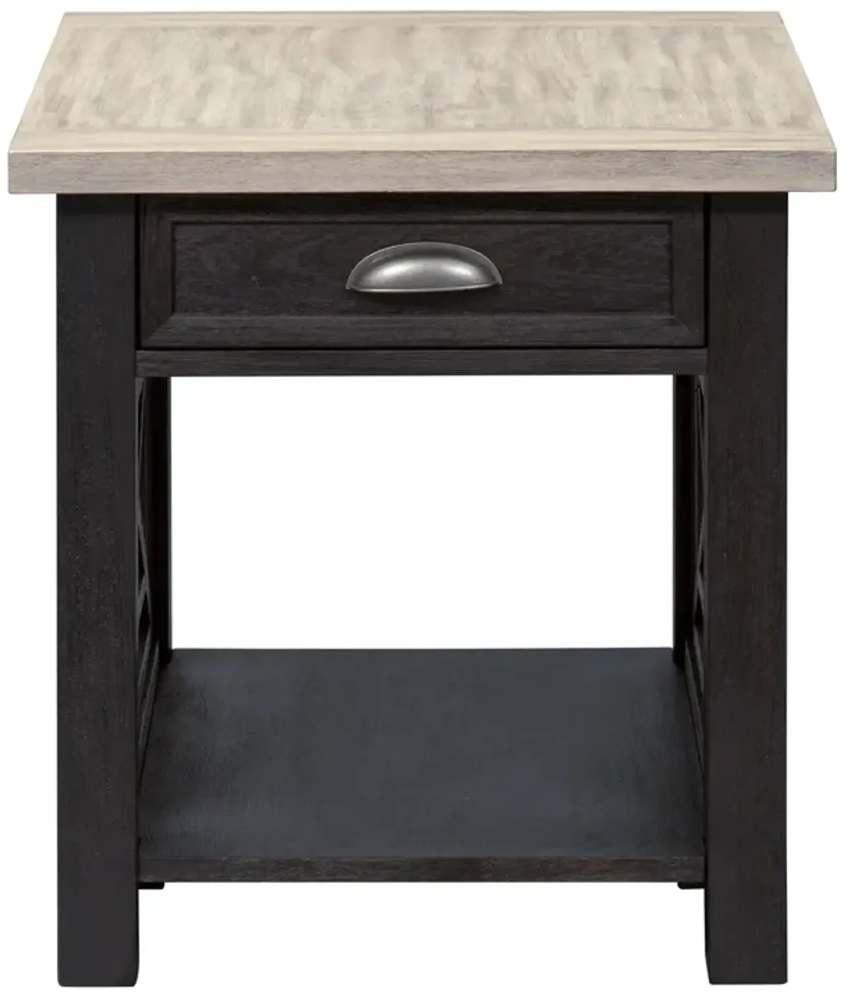 Liberty Furniture Heatherbrook Two-Tone Drawer End Table