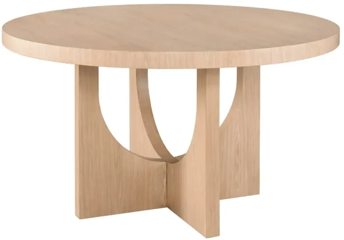 Universal Nomad Callon White Oak Round Dining Table