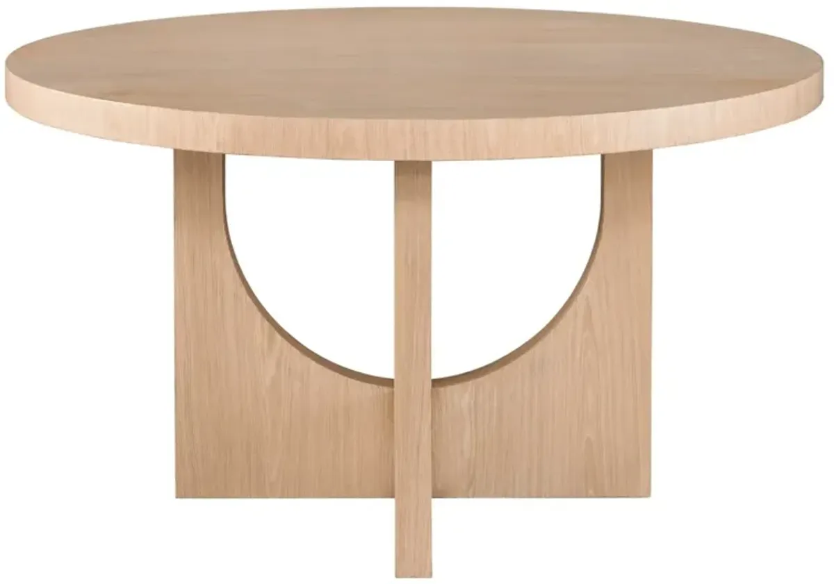 Universal Nomad Callon White Oak Round Dining Table