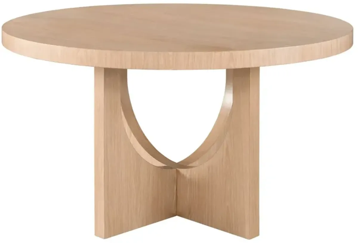 Universal Nomad Callon White Oak Round Dining Table