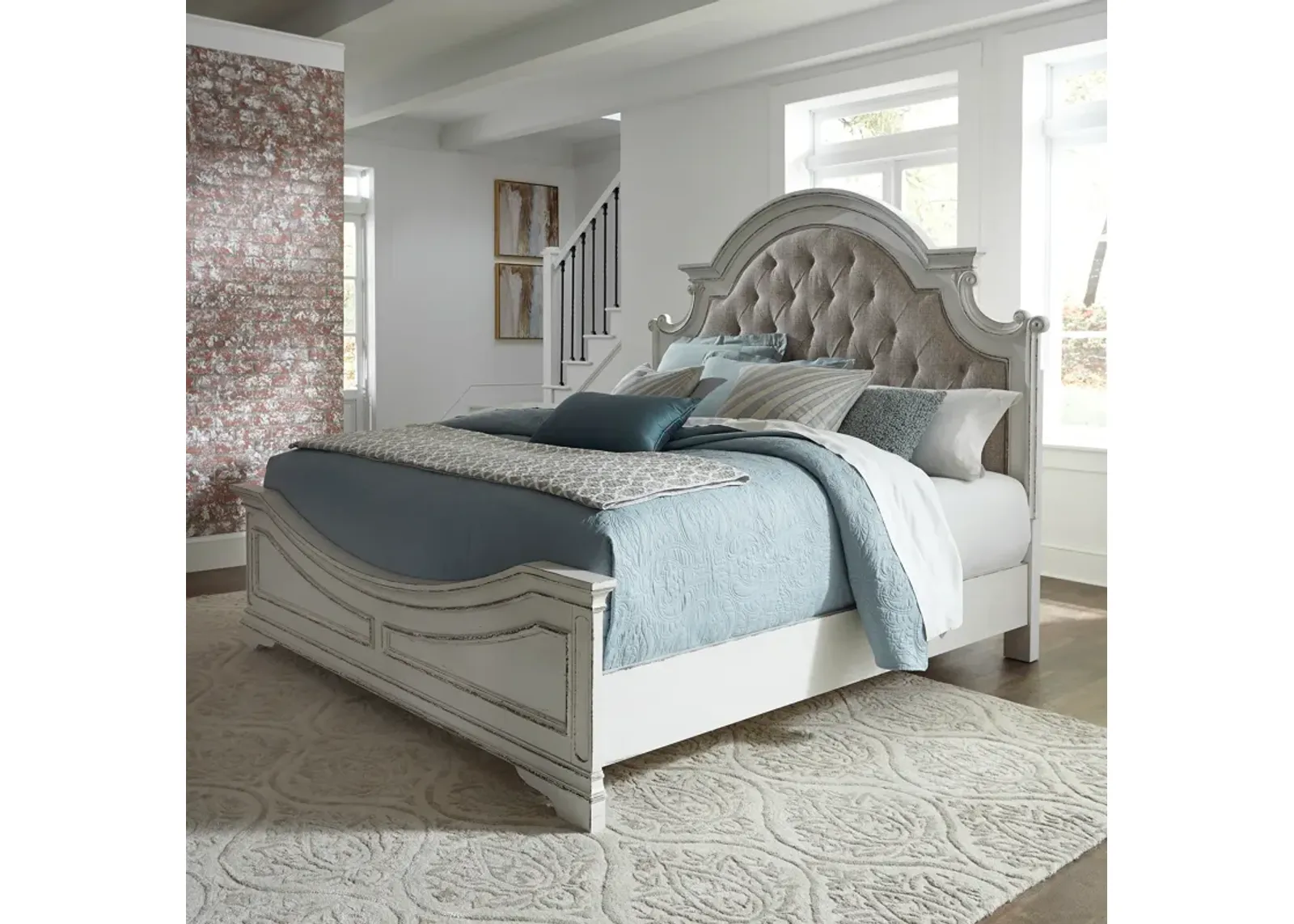 Liberty Furniture Upholstered King Bed Magnolia Manor