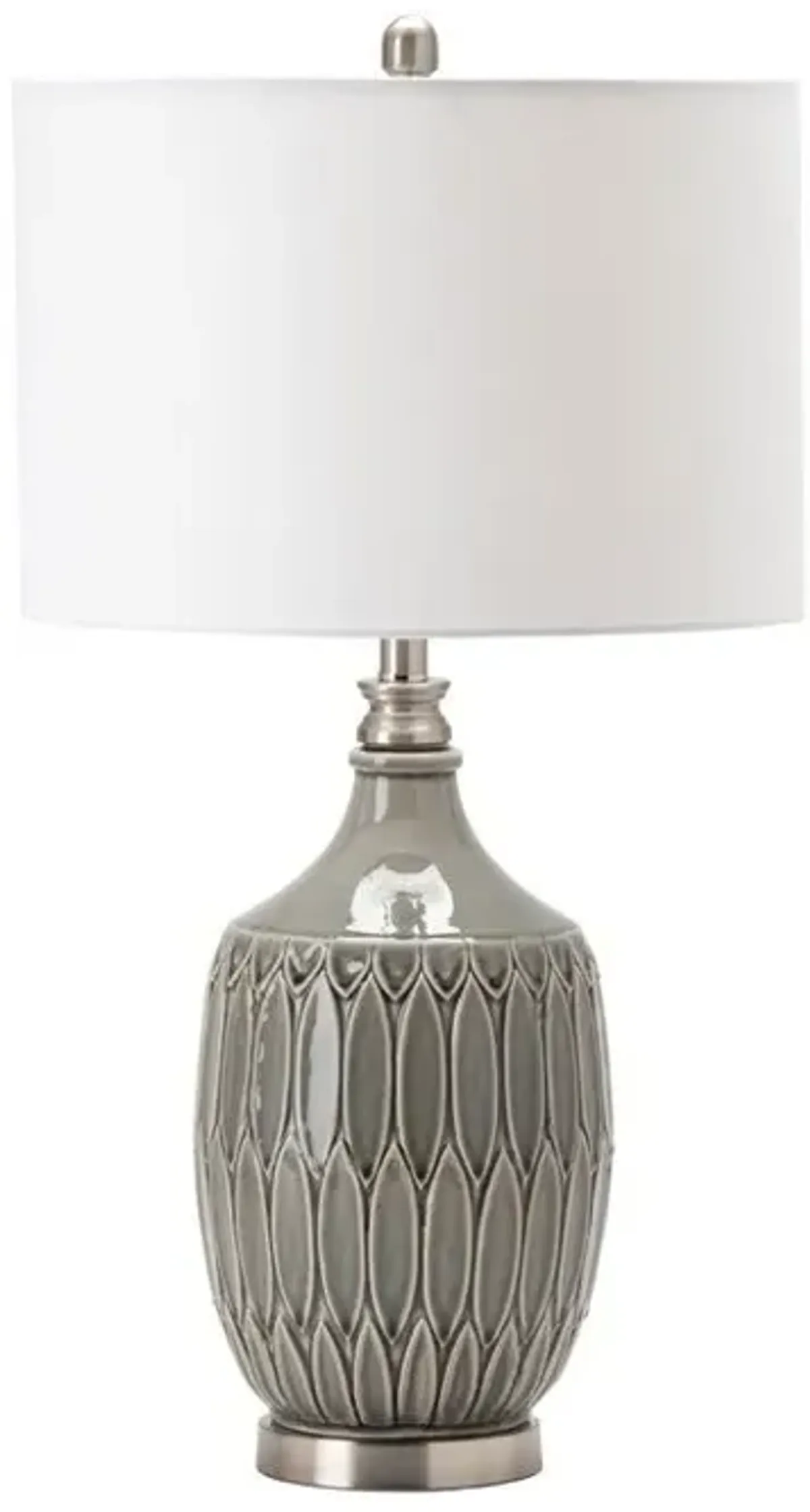 Crestview Carlisle Gray/Satin Nickel Table Lamp