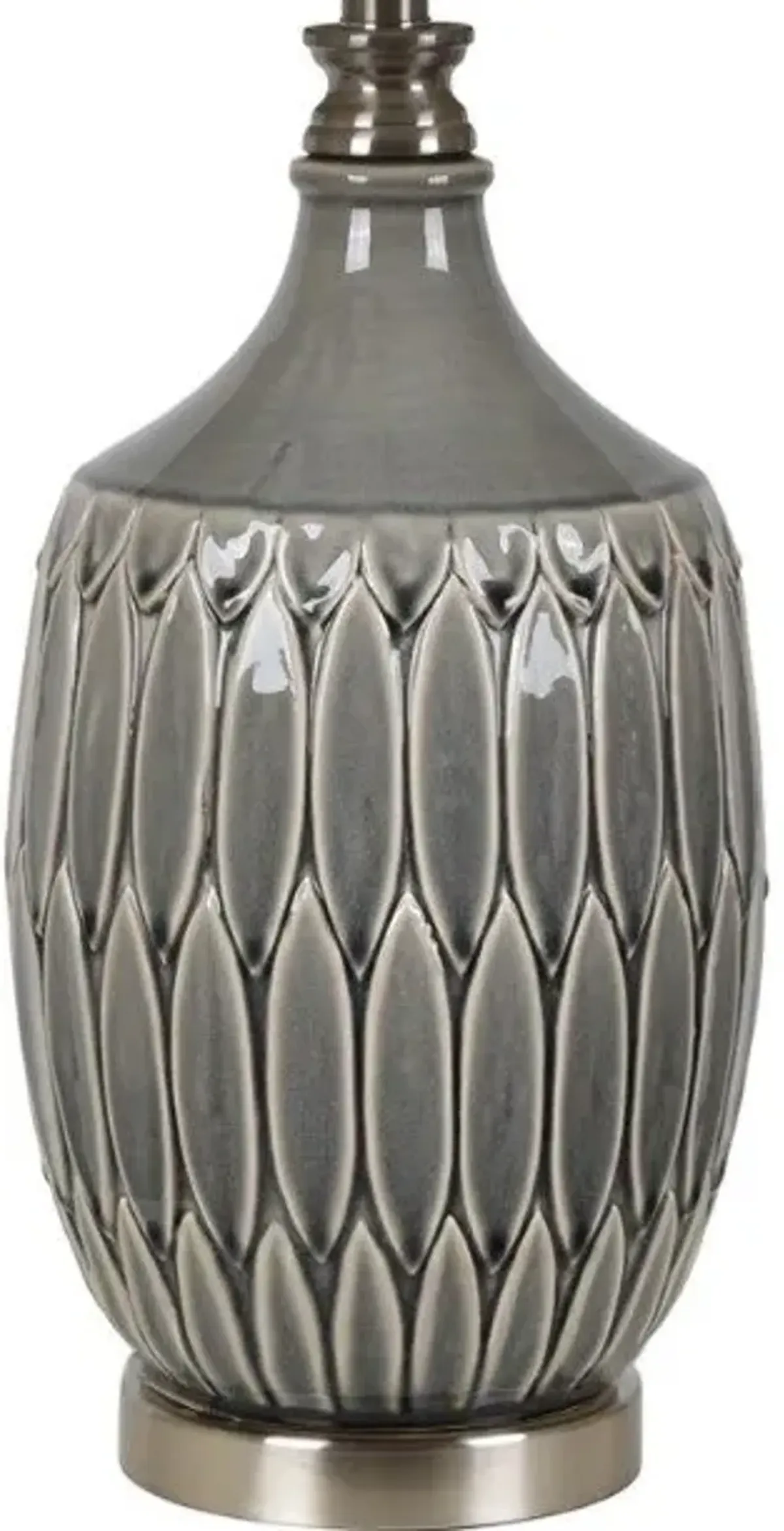 Crestview Carlisle Gray/Satin Nickel Table Lamp