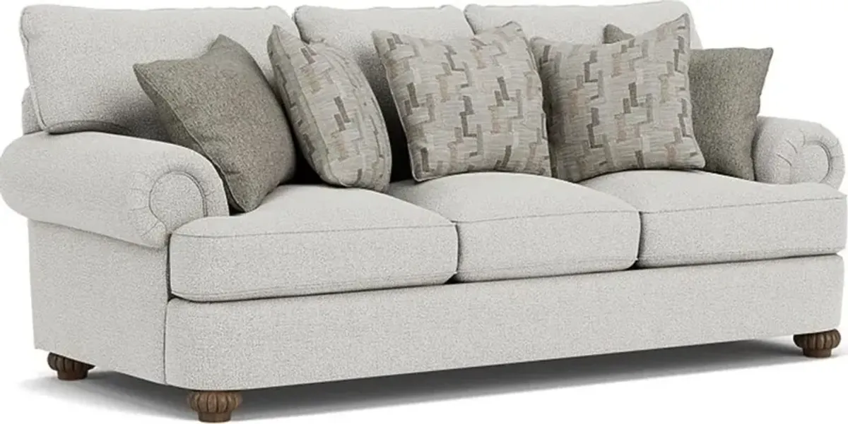 Flexsteel Patterson Silver Glacier Sofa