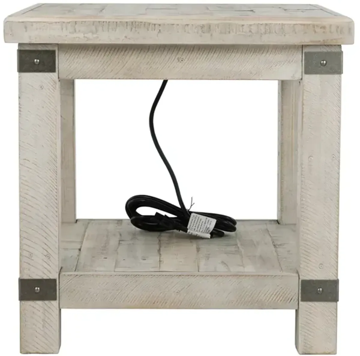 Benchcraft by Ashley Carynhurst White Wash Gray End Table